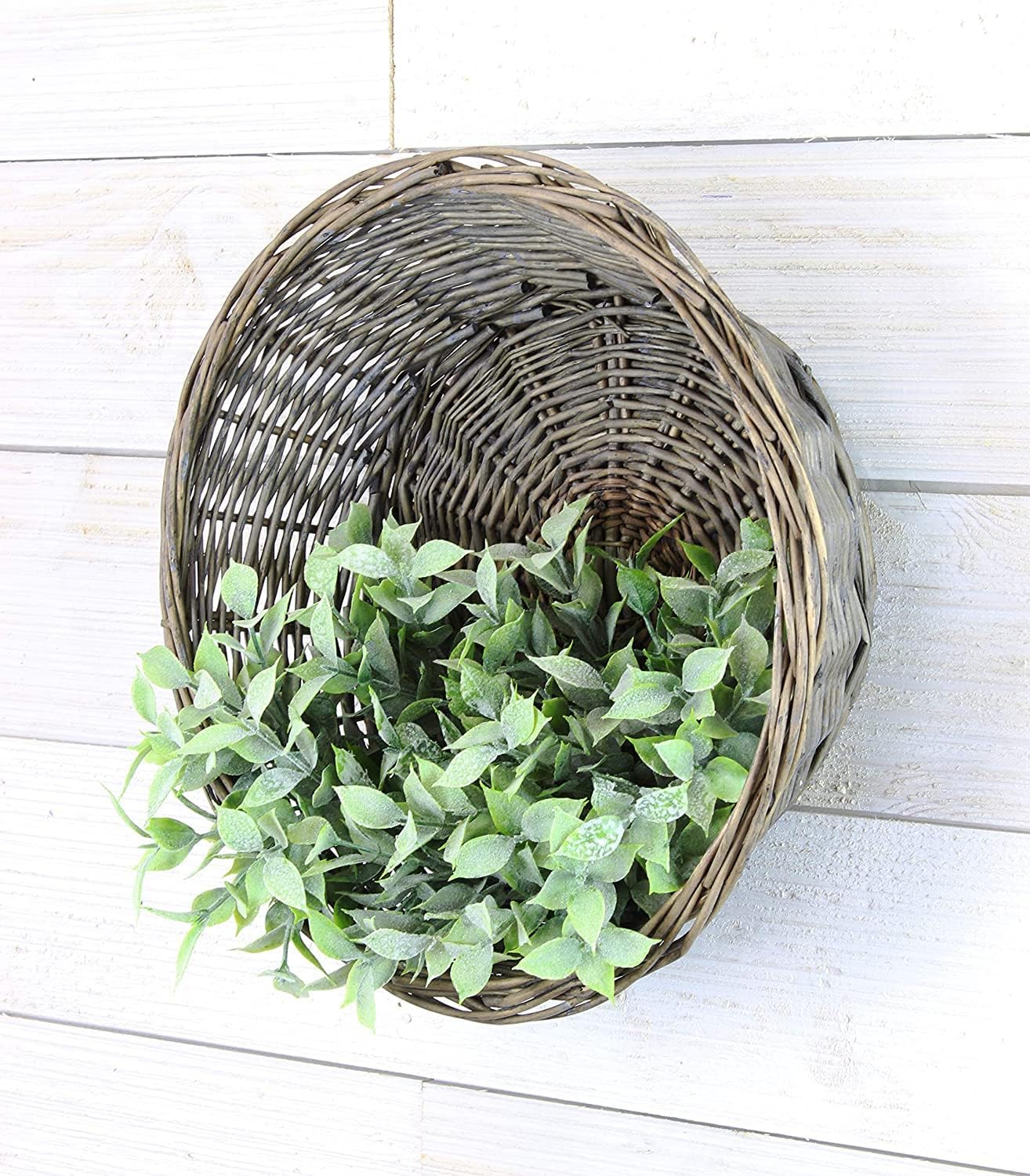 AuldHome – Canastas redondas para pan (lavado gris, paquete de 2), cesta redonda de mimbre tejida rústica para cocina, hogar y almacenamiento