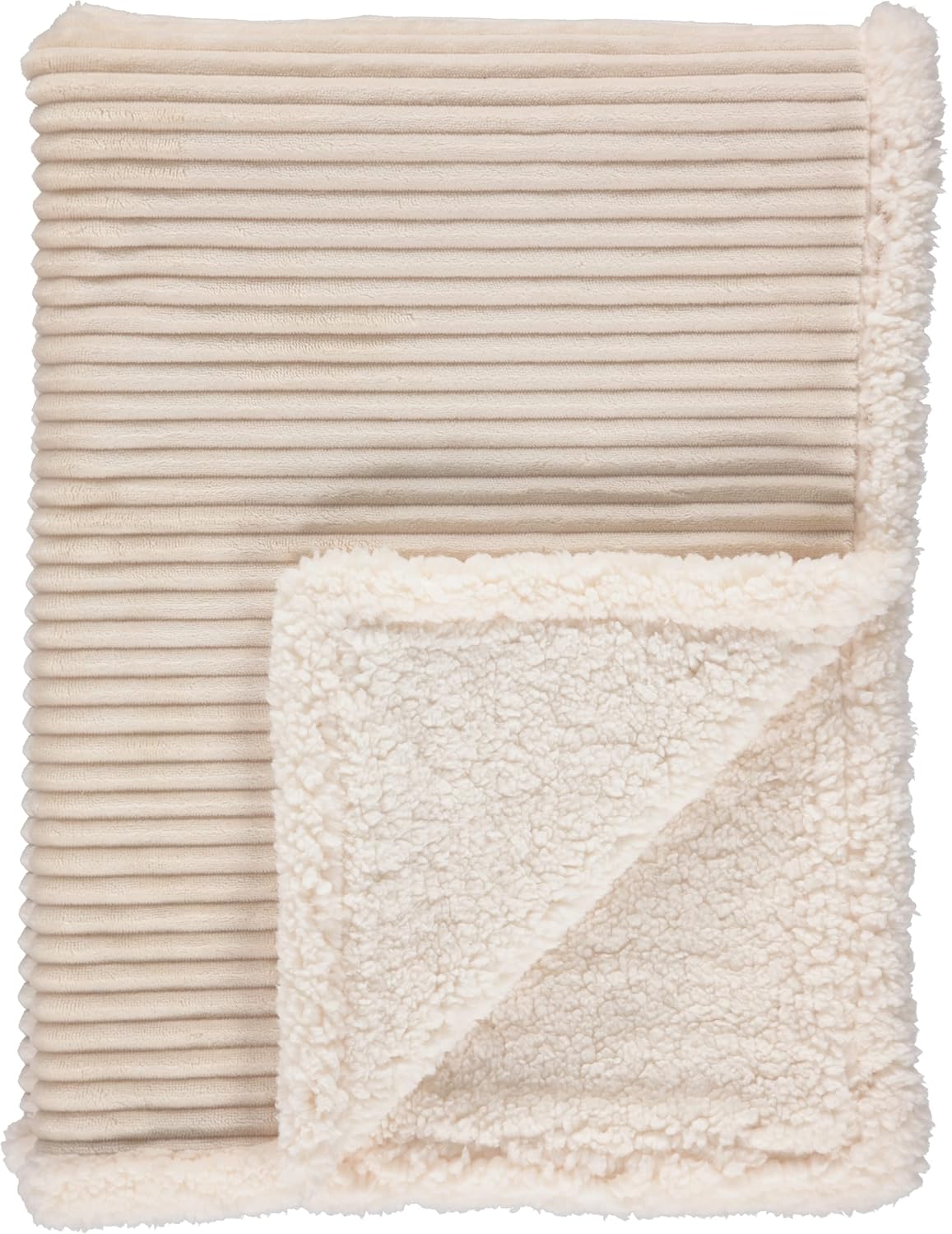Graco Manta de bebé ultrasuave y lujosa, 30 x 40 pulgadas, forro polar texturizado de pana de doble cara con respaldo de sherpa