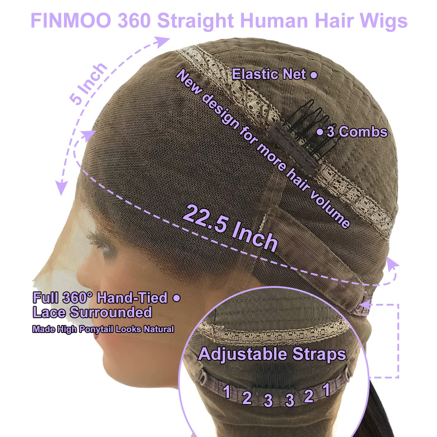 Pelucas de cabello humano con encaje frontal 360, previamente despuntadas, sin pegamento, pelucas de cabello humano 360 para mujeres negras,