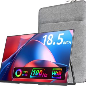 VisionOwl Monitor portátil grande de 18.5 pulgadas, pantalla de juegos de computadora 100Hz 120% sRGB FHD 1080P USB-C HDMI IPS pantalla para VisionOwl Monitor portátil grande de 18.5 pulgadas, pantalla de juegos de computadora 100Hz 120% sRGB FHD 1080P USB-C HDMI IPS pantalla para