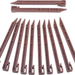20 picos de anclaje de paisaje, 20 estacas de plástico en espiral de 10 pulgadas, picos de anclaje de nailon para jardín, césped, bordes, barrera de 20 picos de anclaje de paisaje, 20 estacas de plástico en espiral de 10 pulgadas, picos de anclaje de nailon para jardín, césped, bordes, barrera de