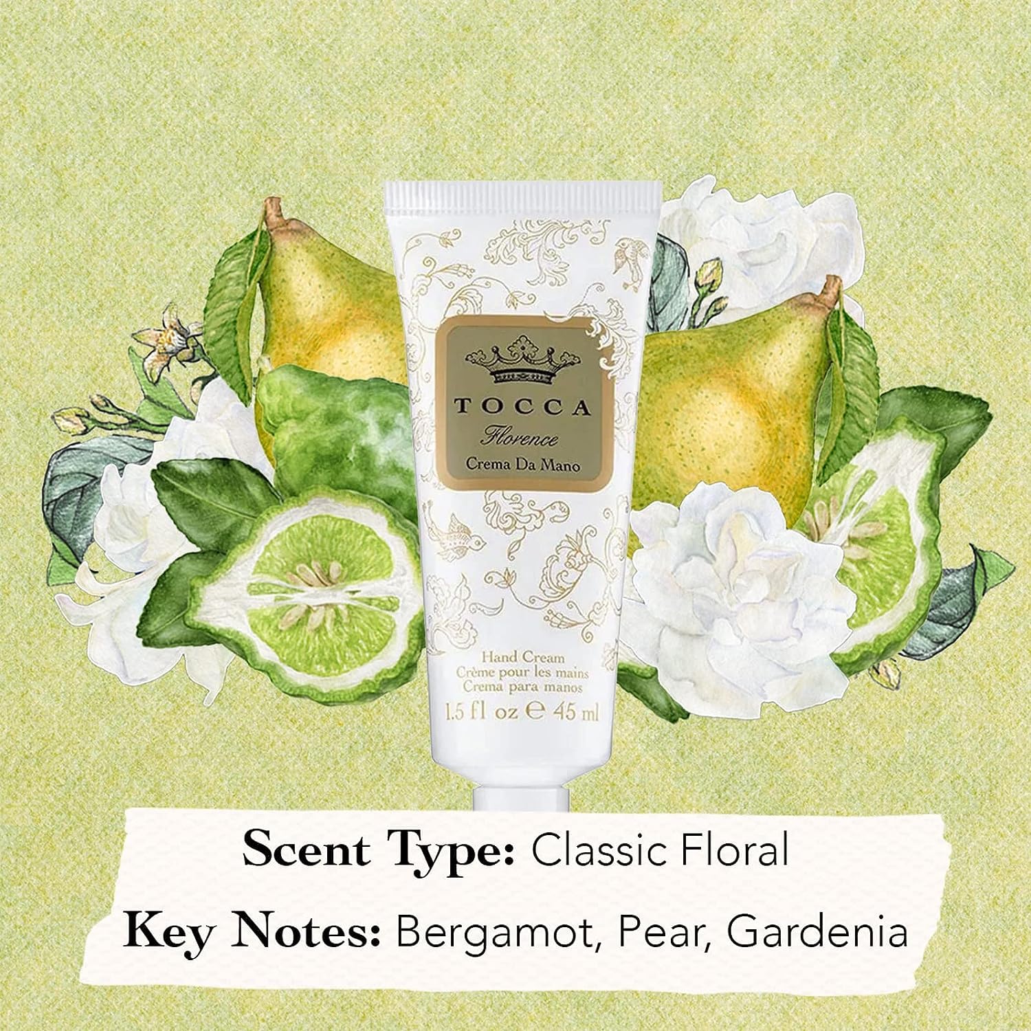 Tocca Crema Veloce Mini Crema de Manos Set de Regalo (Incluye Cleopatra, Stella, Florence)  Crema Hidratante para Manos, cada una 1.5 oz