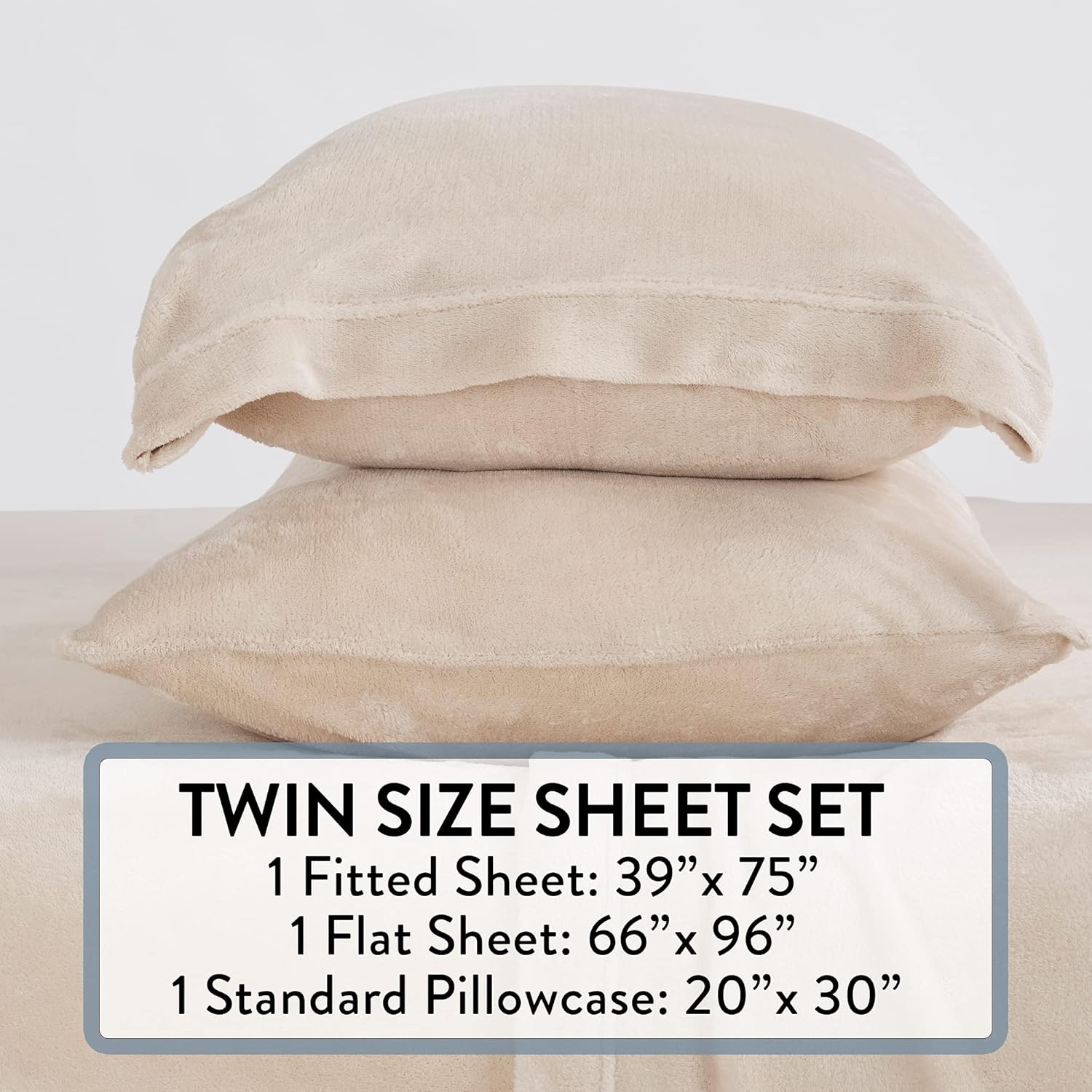 Juego de sábanas y fundas de almohada de terciopelo con bolsillos extra profundos, juego de sábanas de microforro de vellón extra suave, calidez