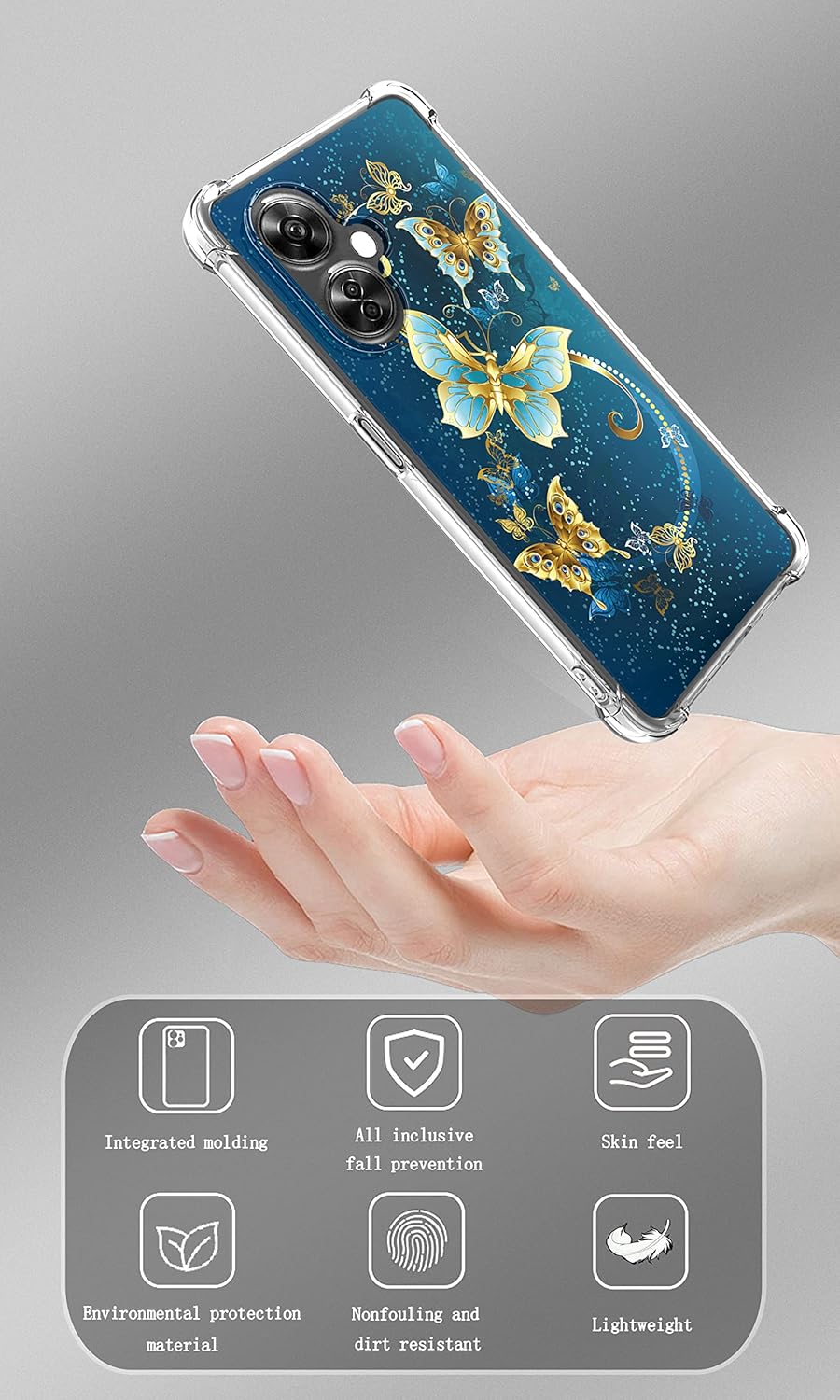 Funda para Oneplus Nord N30 5G, Oneplus Nord CE3 Lite, TPU suave, absorción de golpes, protección flexible de gasolina, funda para teléfono Oneplus