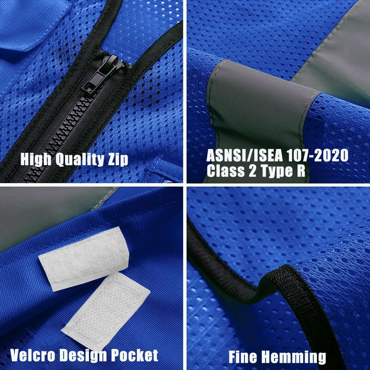 BeautyWill Chaleco de seguridad personalizado Clase 2 Chaleco reflectante de alta visibilidad