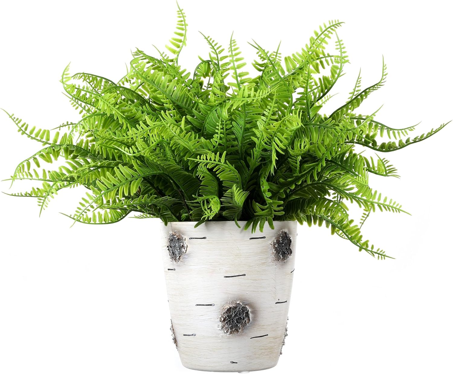 Grand Verde Boston Ferns Plantas artificiales, vegetación sintética, arbustos de plástico al tacto, decoración de bricolaje para patio al aire