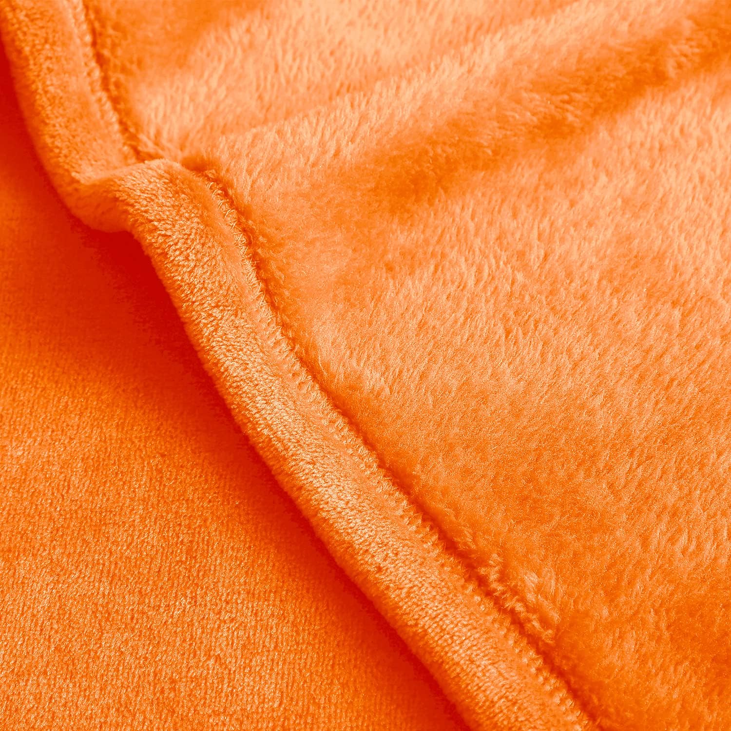 EXQ Home – Cobija de vellón, color naranja, para cama o sofá, cobija de franela de microfibra mullida para adultos o niños