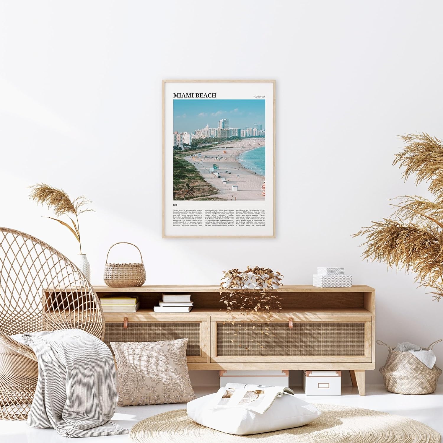 Póster de viaje de Miami Beach, arte de pared de Miami Beach, impresión de póster de Miami Beach, foto de Miami Beach, decoración de Miami Beach,