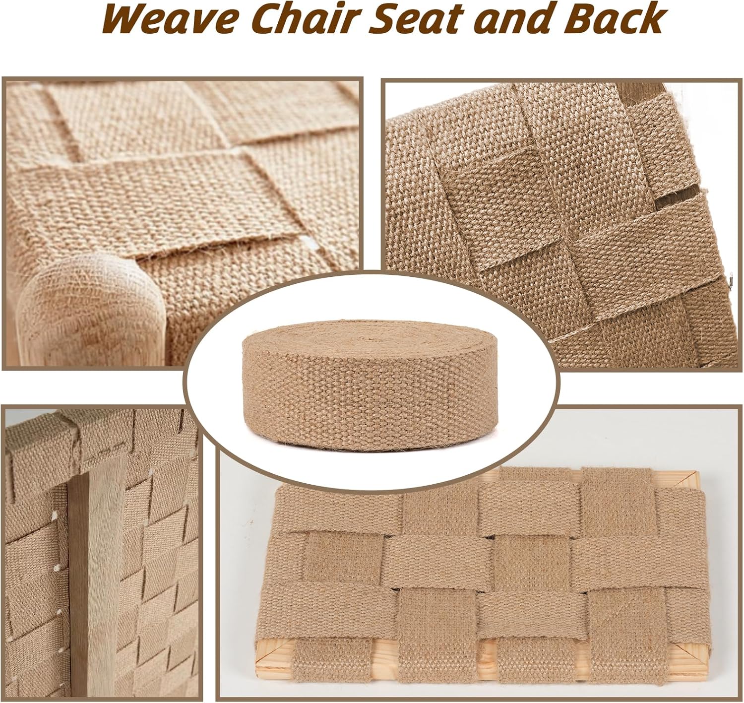 Correa de yute para asiento de silla, 10 yardas, 2 pulgadas, cincha de tapicería para sillas, tela de arpillera natural para proyectos de