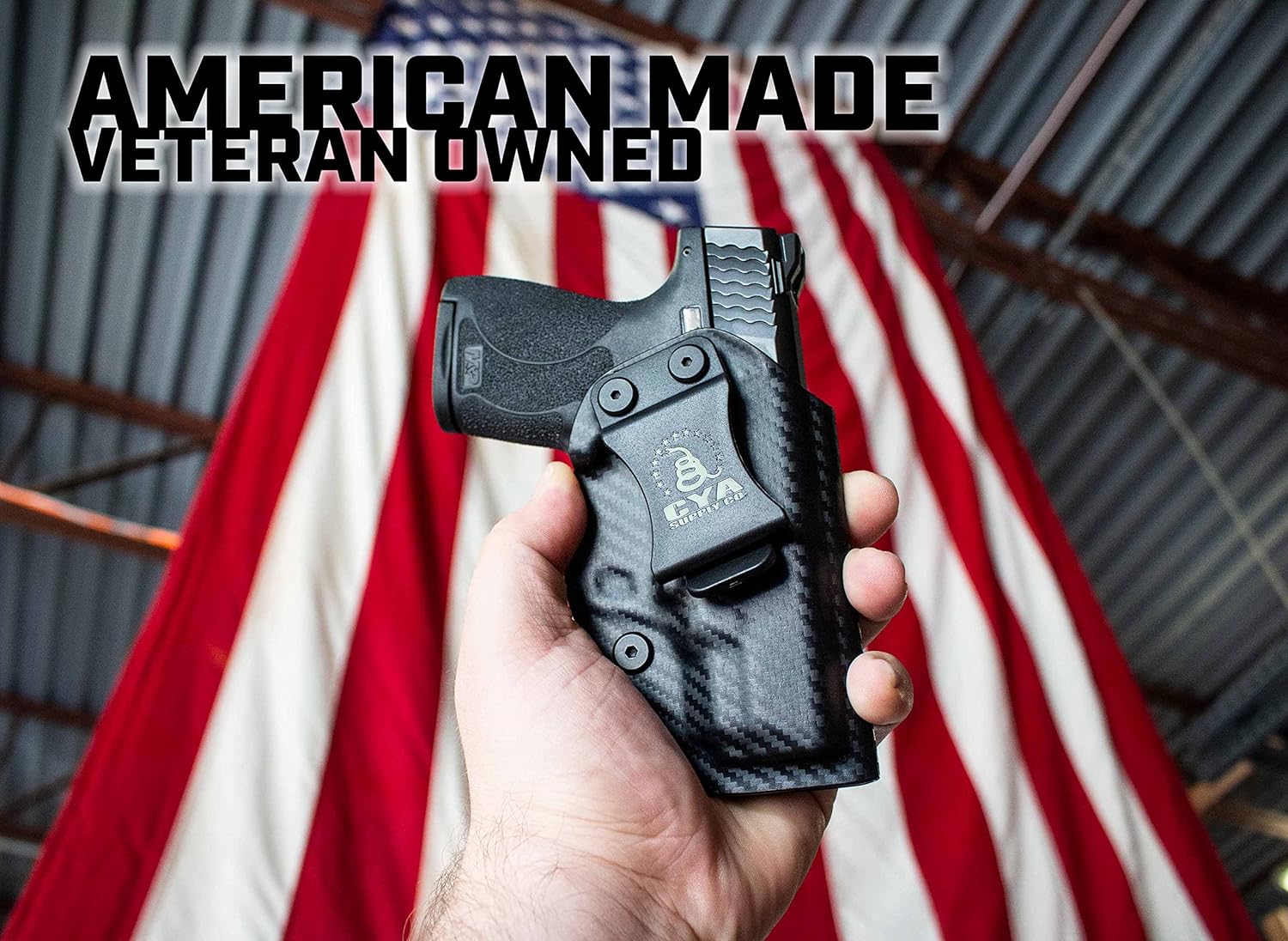CYA Supply Co. Base IWB Funda de transporte oculta propiedad de veteranos fabricada en Estados Unidos – Compatible