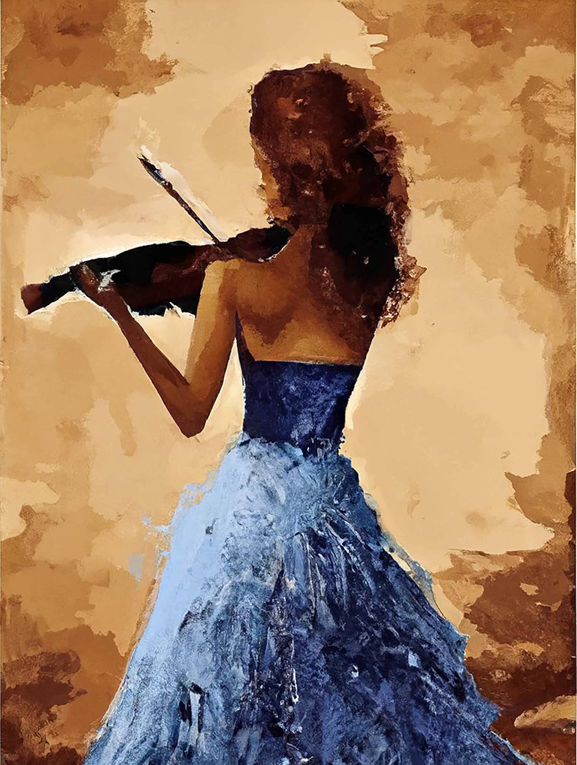 SKRYUIE Kit de pintura de diamantes 5D por números para mujer, arte de diamante, violín, bordado de cristal, punto de cruz, manualidades, decoración