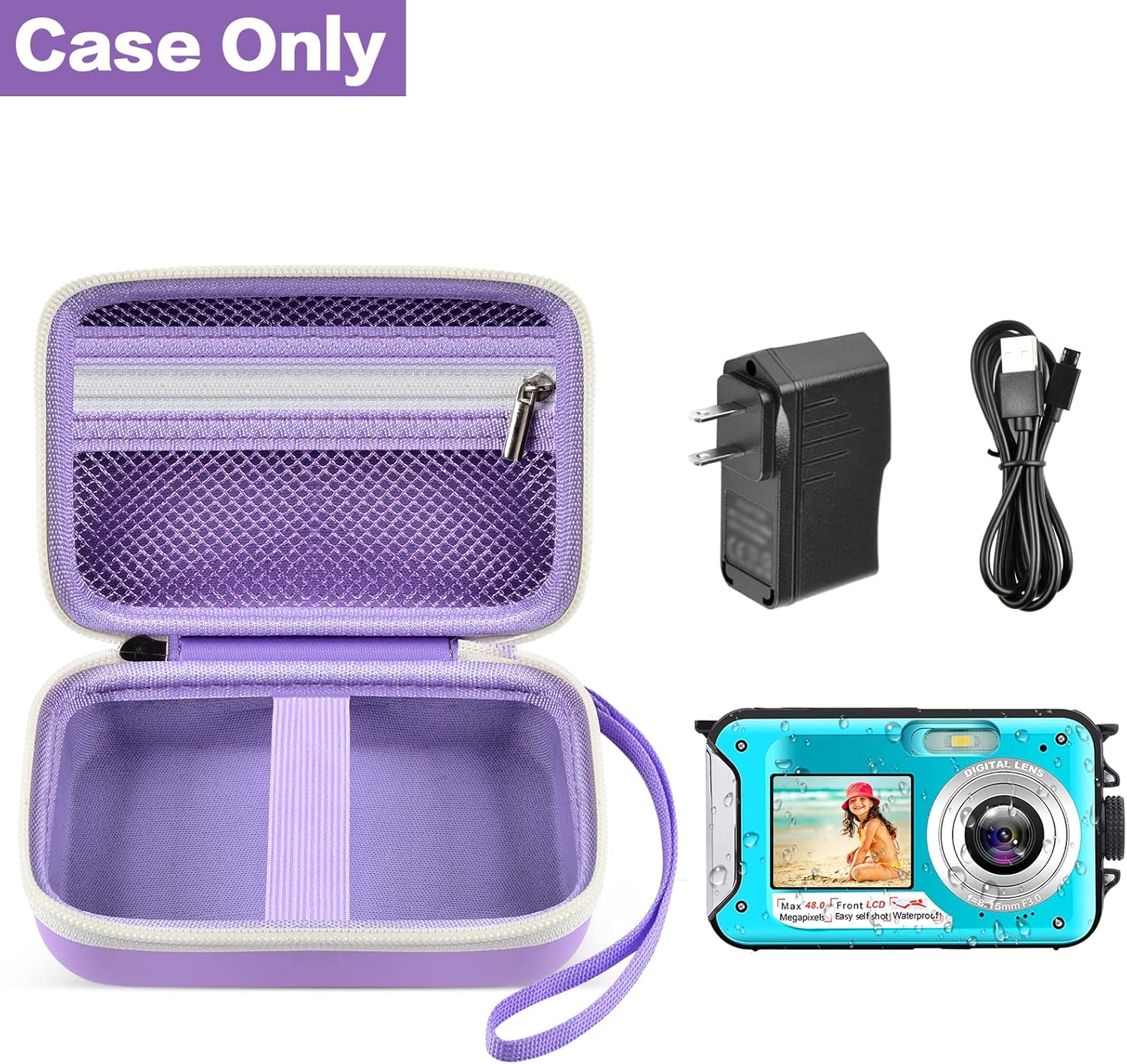GWCASE Funda para cámara digital compatible con CAMKORYpara YISENCEpara VAHOIALDpara Kodak Pixpropara Canon PowerShot ELPH 180 190para cámara Sony