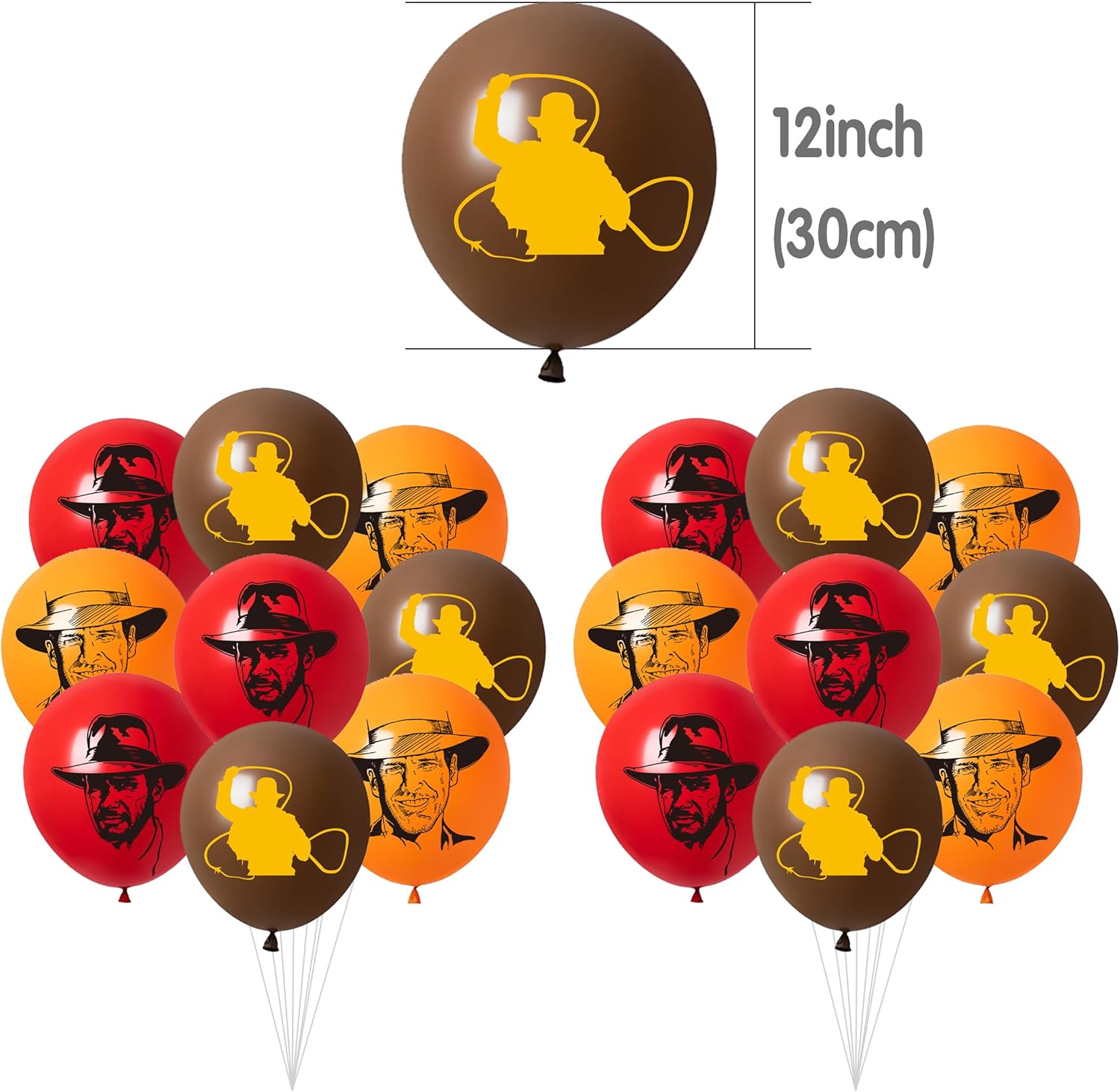 Suministros para fiestas de cumpleaños de Indiana Jones, decoraciones de cumpleaños temáticas de aventuras occidentales, incluyendo pancarta,