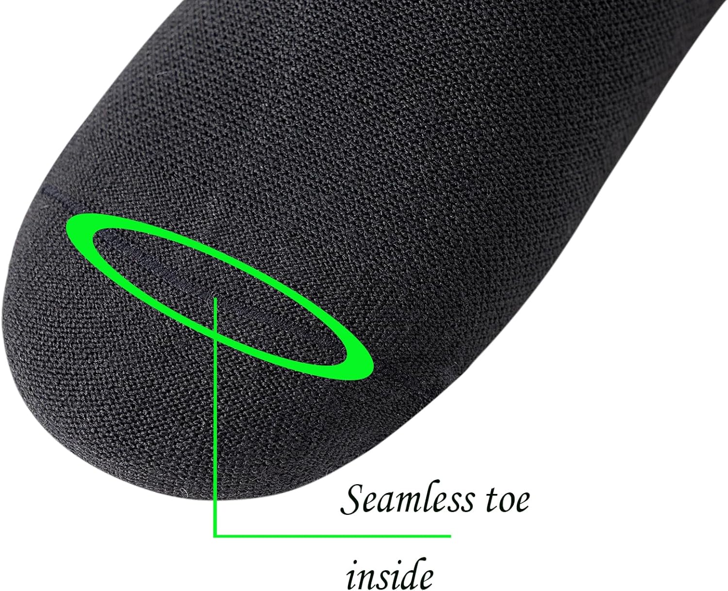 Yomandamor 6 pares de calcetines de tobillo para diabéticos para mujer, sin costuras, sin costuras, 9-11