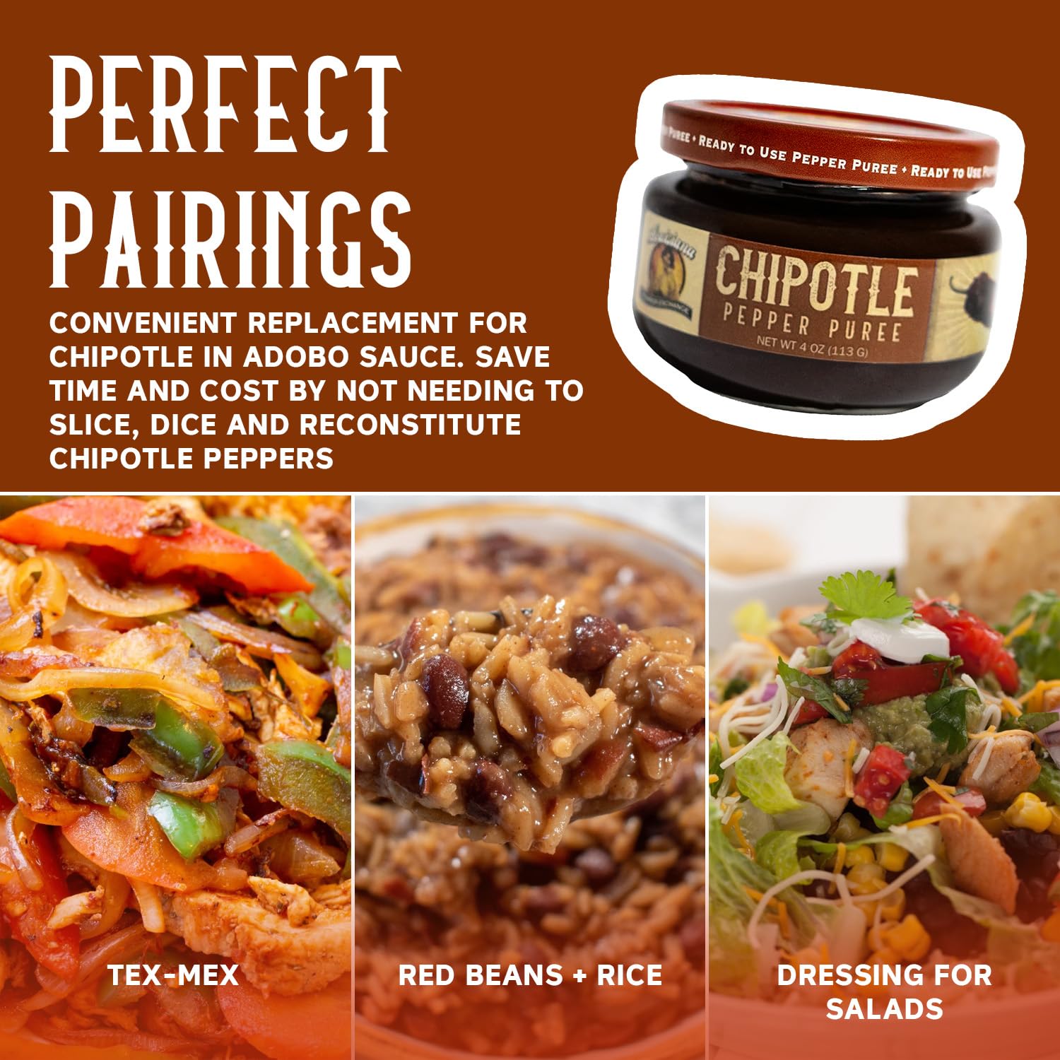 Louisiana Pepper Exchange Chipotle – Salsa de puré de pimienta, picante, ahumado, condimento de sabor dulce para adobo, aderezo rancho, barbacoa,