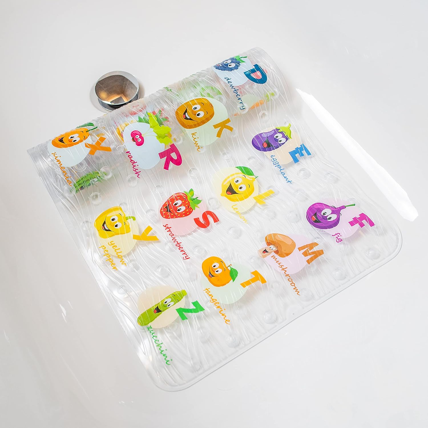 Tapetes de baño para niños pequeños, antideslizantes, de dibujos animados, grandes, antideslizantes, para suelo, 35 x 15, lavables a máquina, tamaño