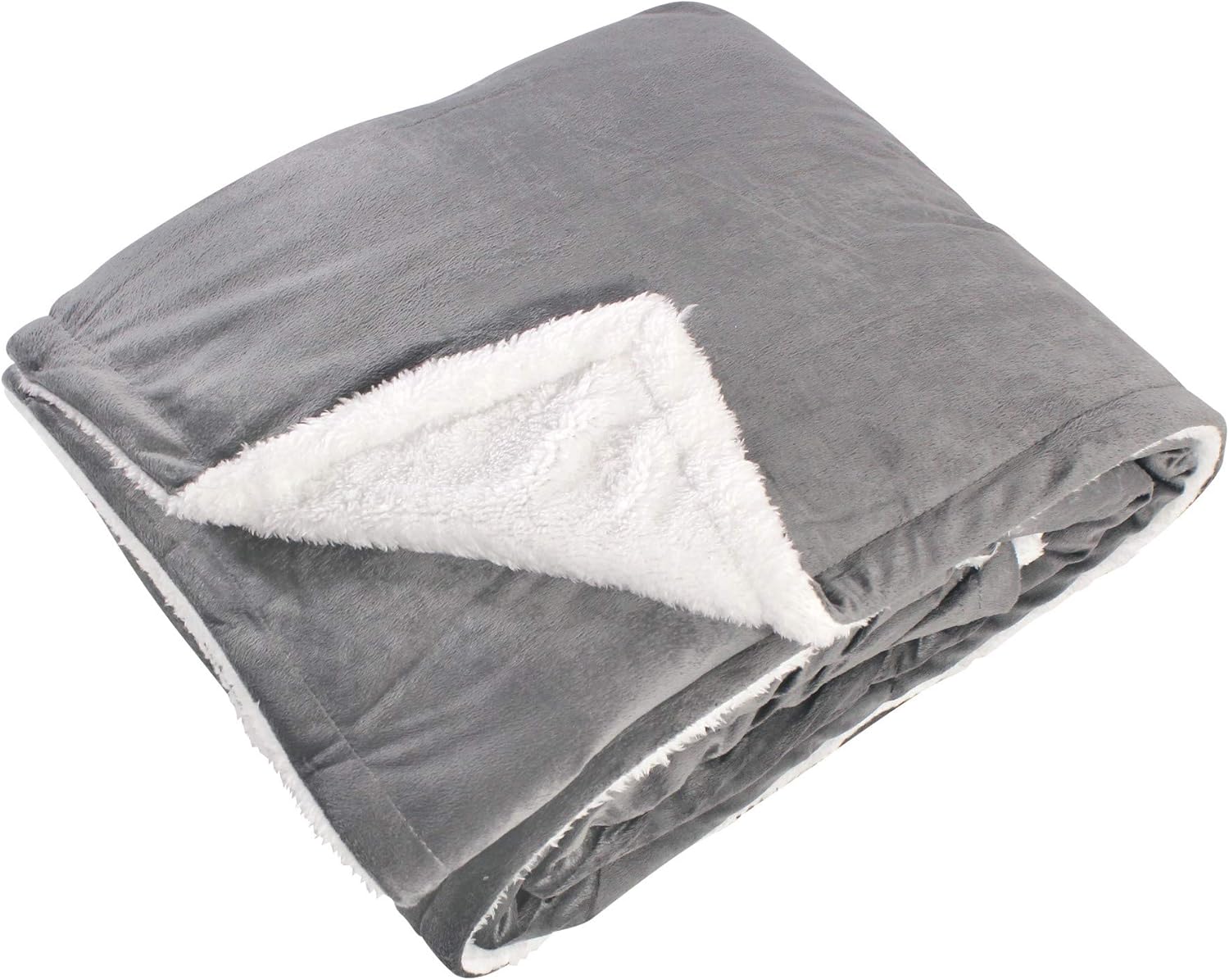 Hudson Baby Home – Manta de visón con respaldo sherpa.
