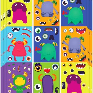Funnlot Calcomanías de Halloween para niños, juegos de fiesta de Halloween, calcomanías para niños, calcomanías de monstruo, 30 unidades, Funnlot Calcomanías de Halloween para niños, juegos de fiesta de Halloween, calcomanías para niños, calcomanías de monstruo, 30 unidades,