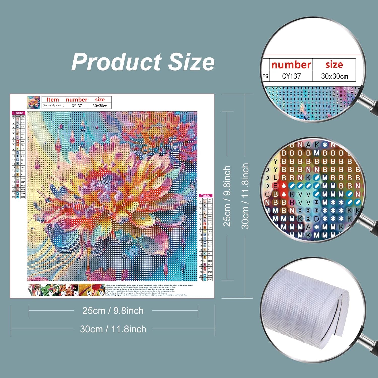 Stalente Kits de pintura de diamantes para adultos, kits de arte de diamantes 5D para principiantes, pintura de diamante redonda para decoración de