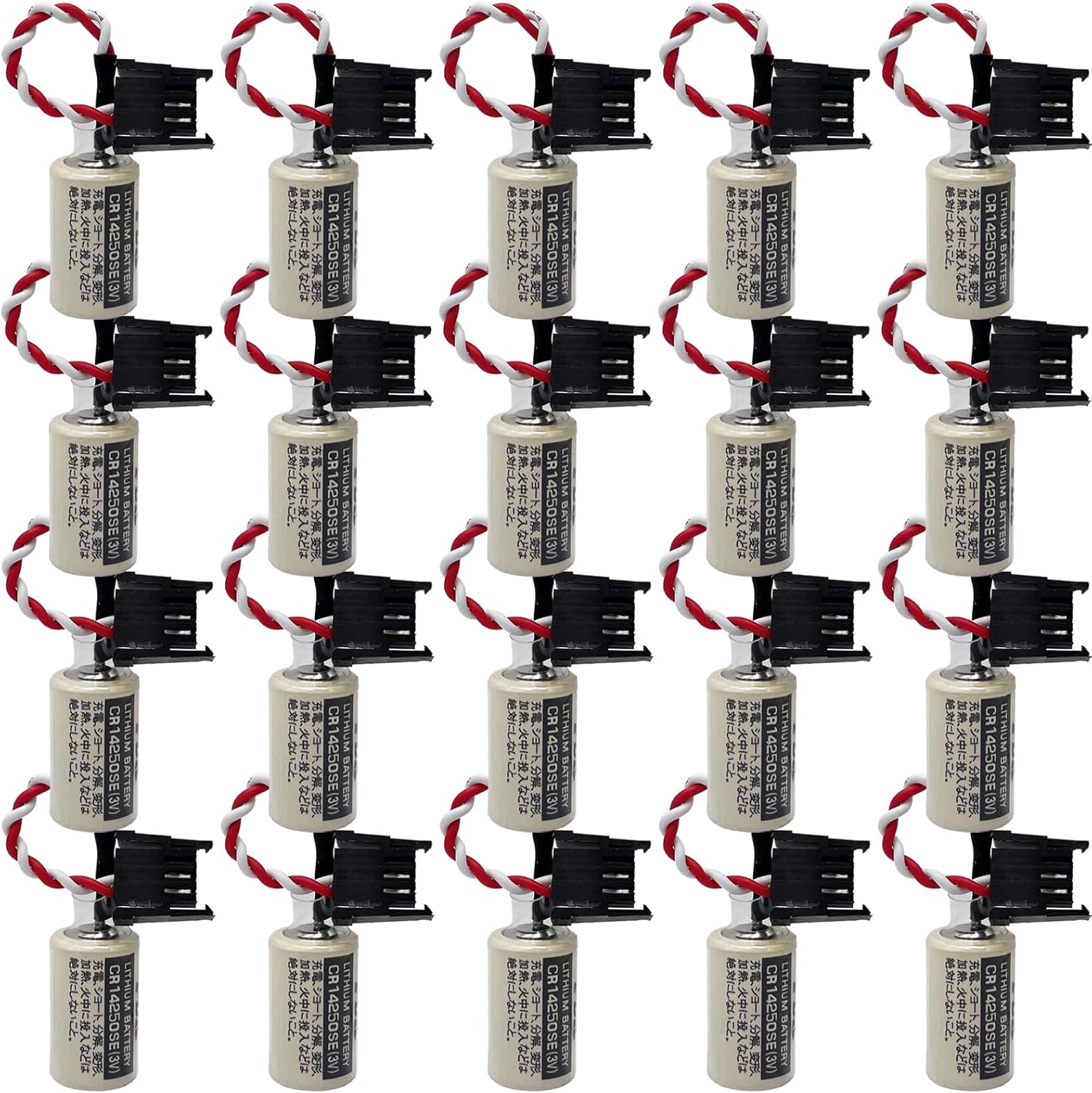 (20-Pack) 3V 1100mAh 1747-BA Replacement PLC Battery for FDK CR14250SE, AB Allen Bradley 1769-BA, 1756-BA1
