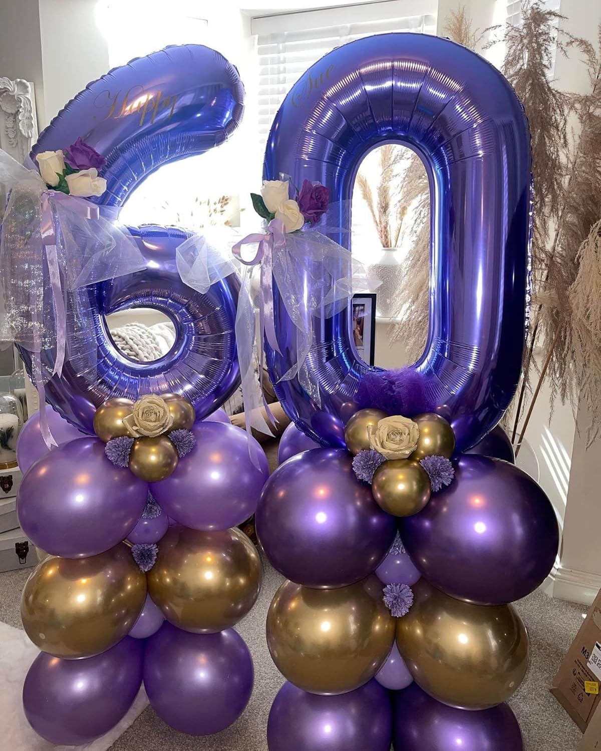 Globos morados gigantes de 40 pulgadas, globos de helio de papel de aluminio de 40 pulgadas para fiestas de cumpleaños de 40 pulgadas, decoraciones