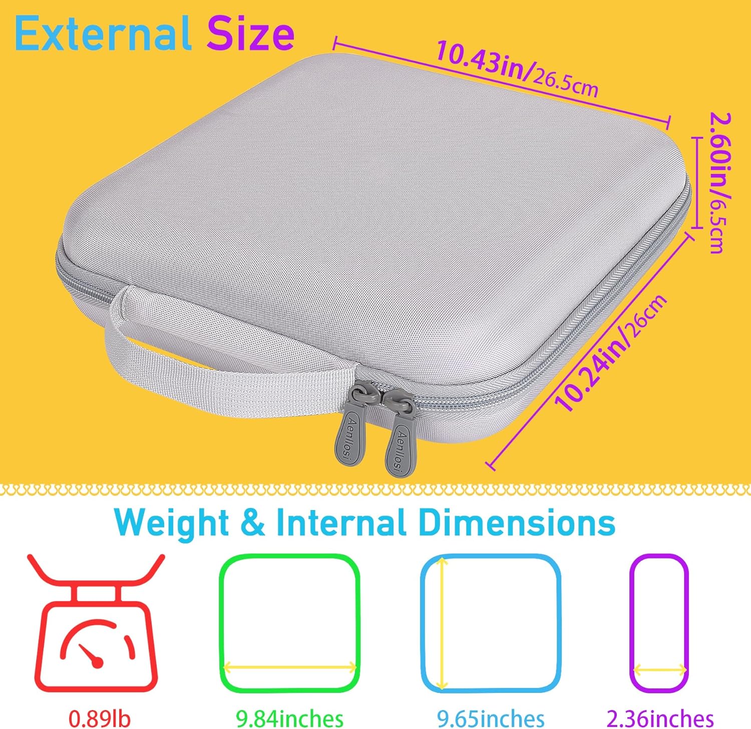 Aenllosi Funda rígida de almacenamiento compatible con GiiKER Smart Four 3D AI 4 in a Row Game, organizador protector para juegos de mesa de