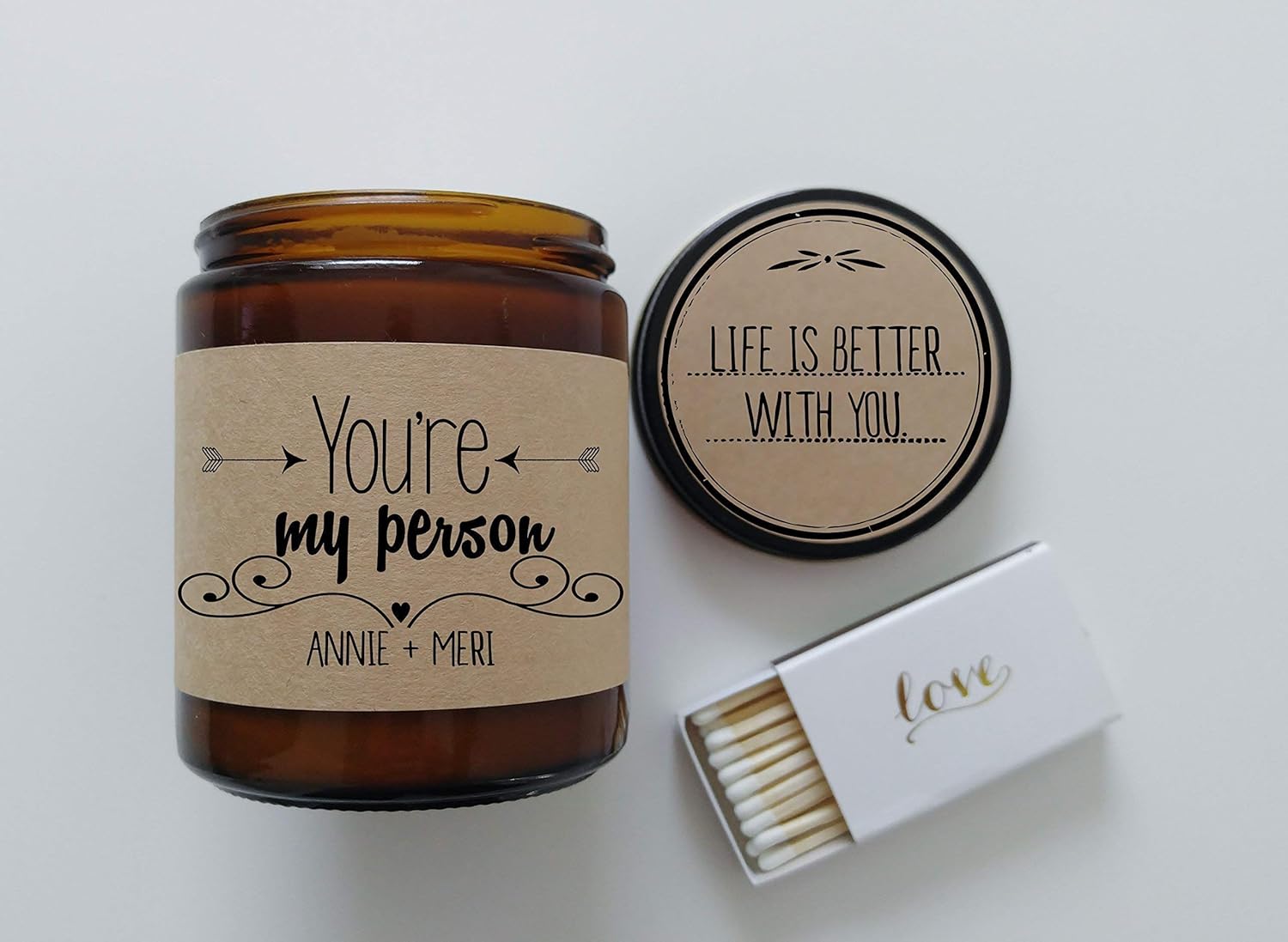 You’re My Person Personalized Scented Candle Greys Anatomy Jar Candle Candle Gift Romnatic Gift Soy Candle Gift Friend Gift