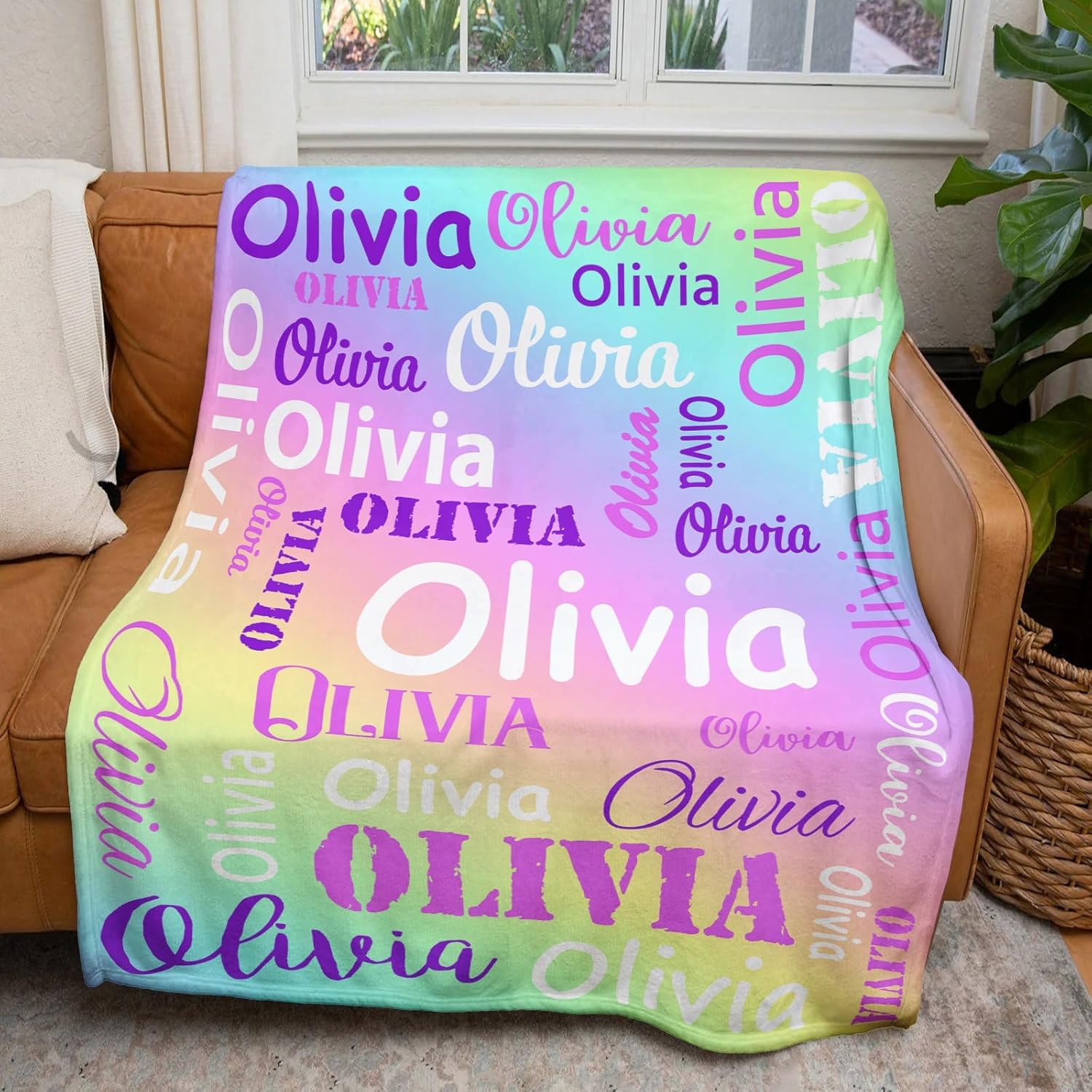 Mantas y mantas personalizadas con nombre, manta personalizada con nombre, manta personalizada con nombre para niños, manta de Navidad personalizada