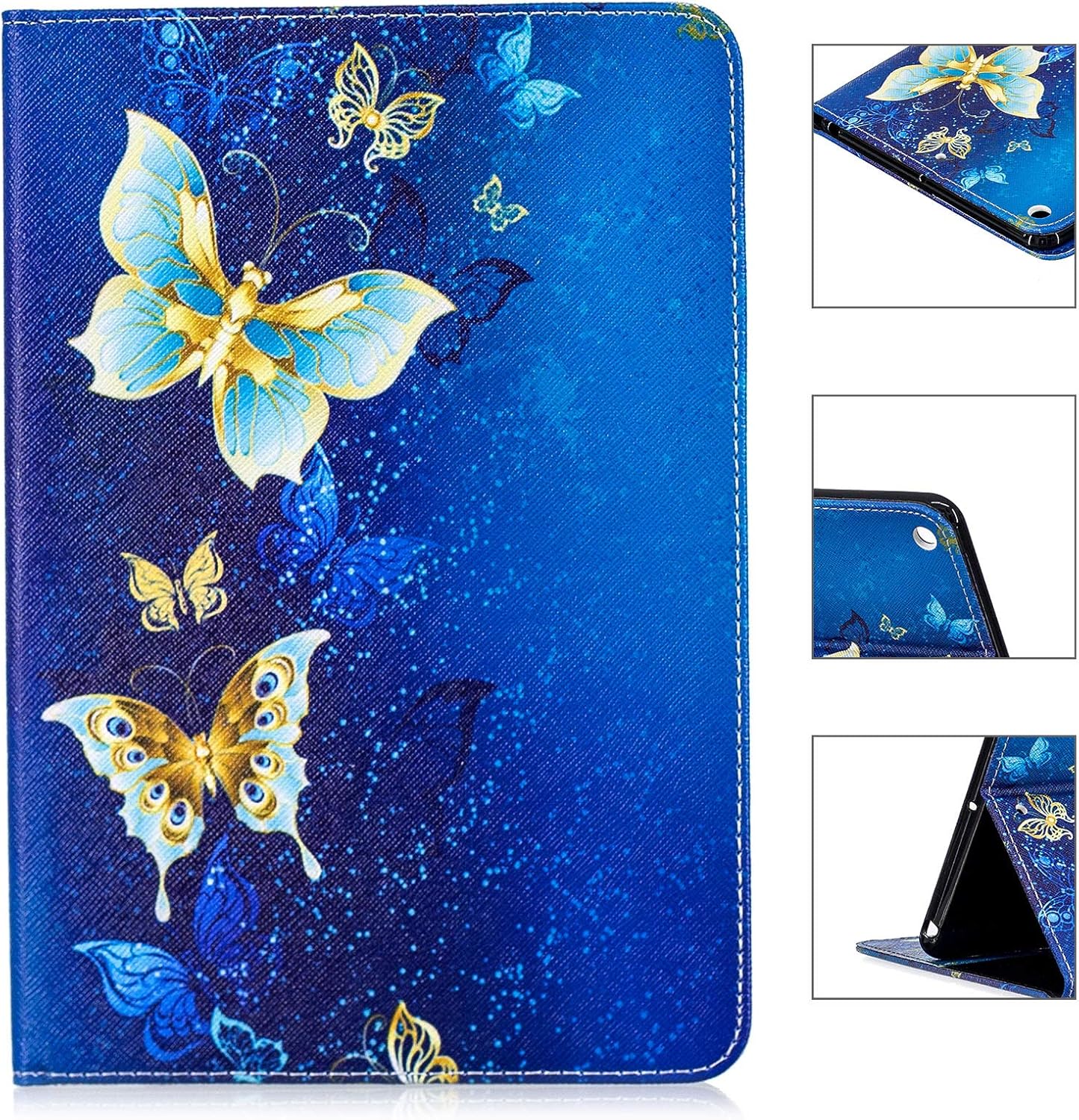 Dteck Funda para iPad Mini 54 generación 20192015 – Funda protectora delgada de cuero de goma suave cubierta trasera Folio Fold Stand Cute Case con
