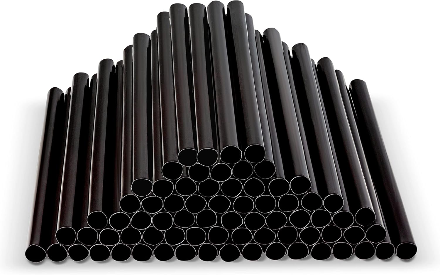 Pajitas de batido negras jumbo extra anchas envueltas individualmente, paquete de 100 unidades, licuado de 0.47 pulgadas, sin BPA, popote de té