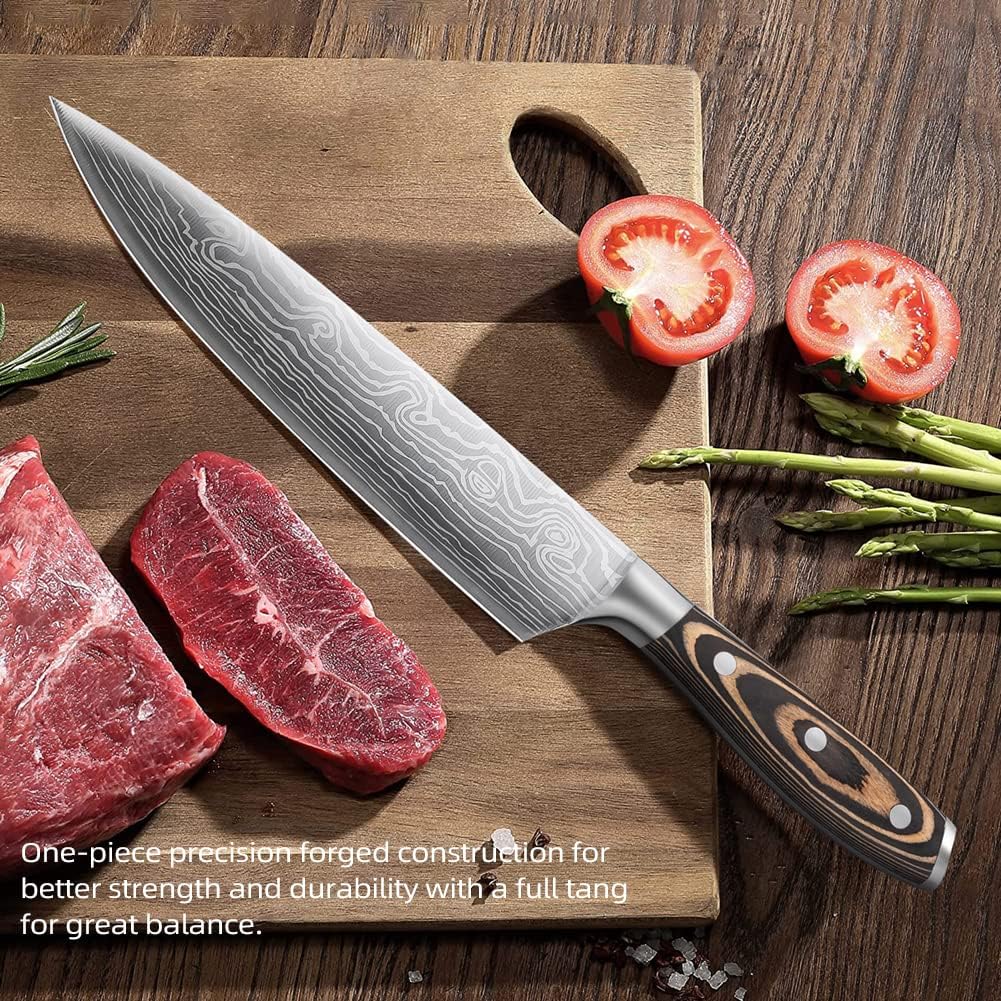 Juego de cuchillos,Juego de cuchillos en caja de 5-8 pulgadas,Cuchillo de cocina alemán de acero inoxidable de primera calidad,Juego de cuchillos de