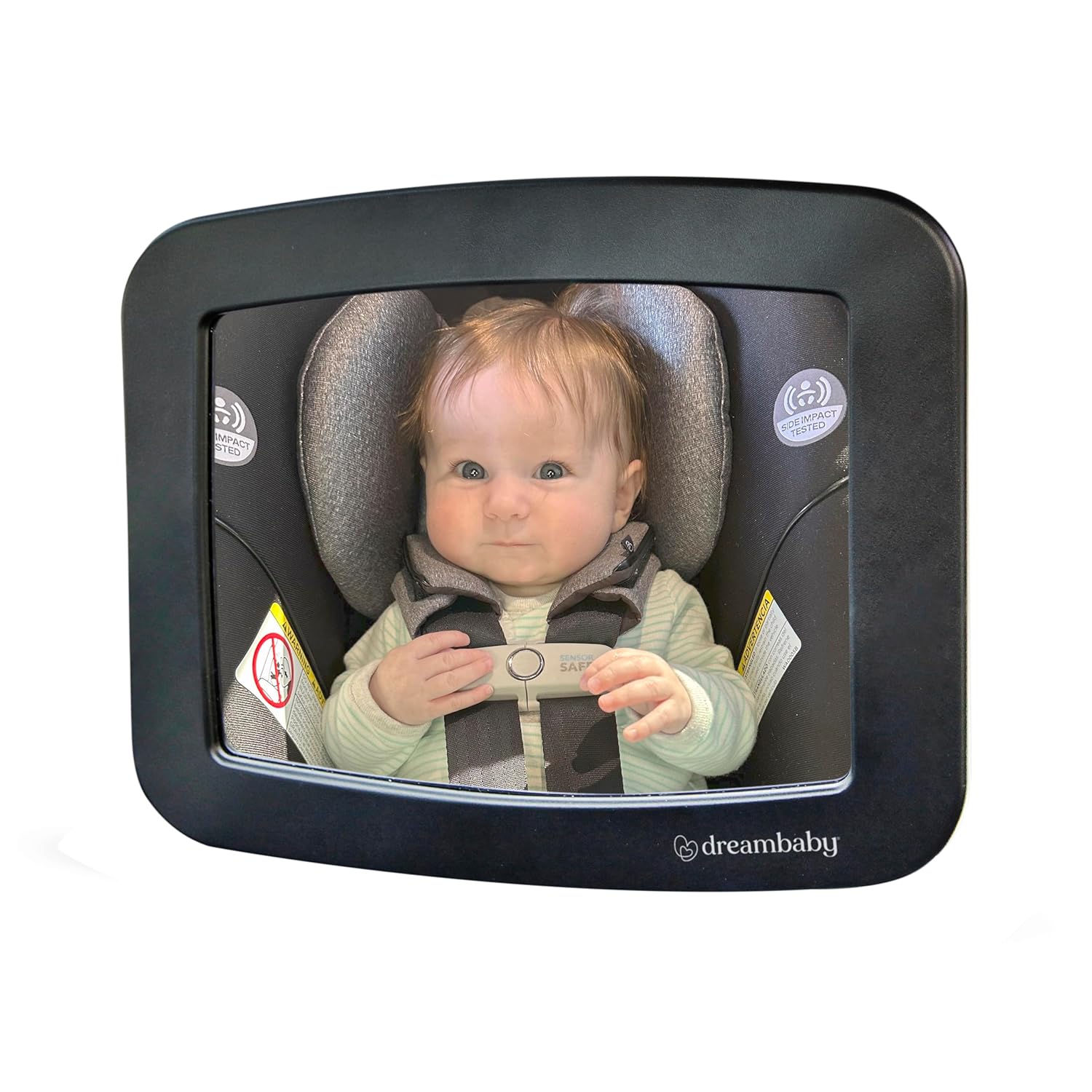 Dreambaby Espejo ajustable para asiento trasero Gran angular para asiento de coche orientado hacia atrás de bebé L263 (paquete de 1)