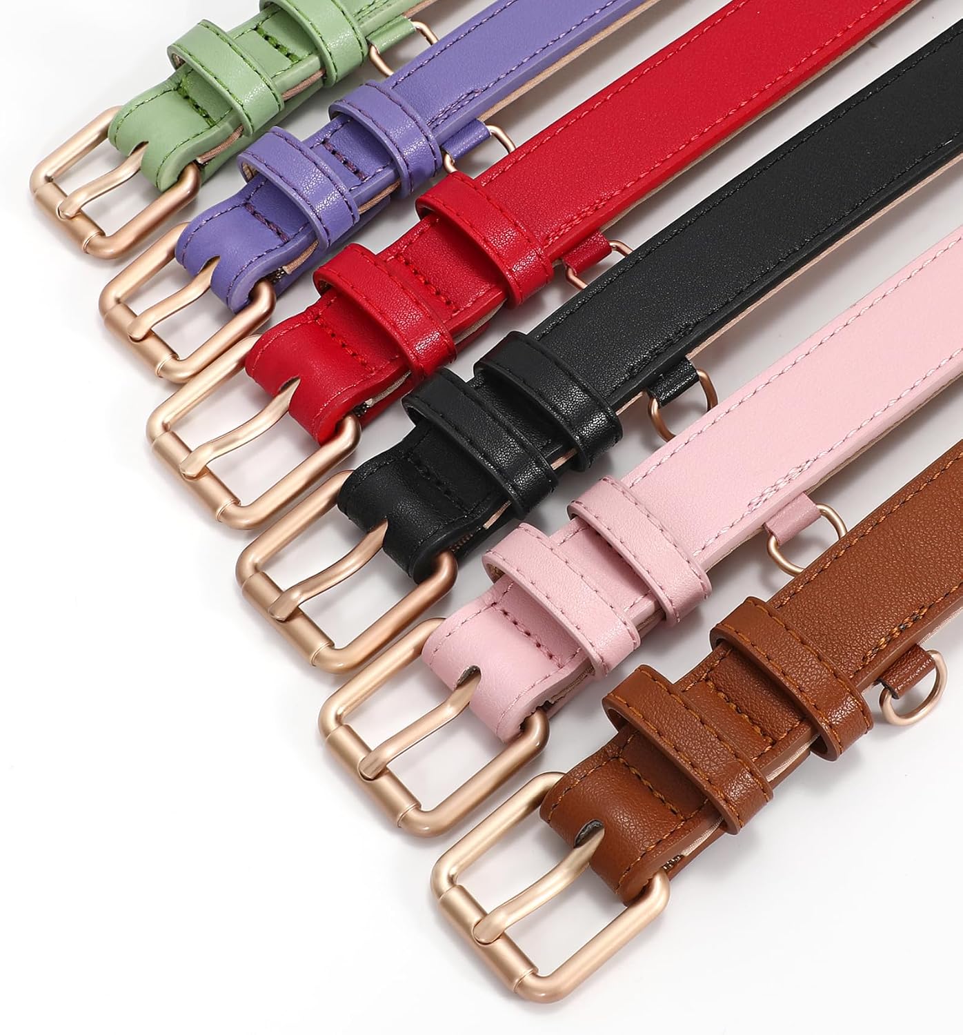 WHIPPY Collar de cuero para perro pequeño, mediano y grande, ajustable, suave, transpirable, acolchado, de cuero con hebilla de aleación, resistente