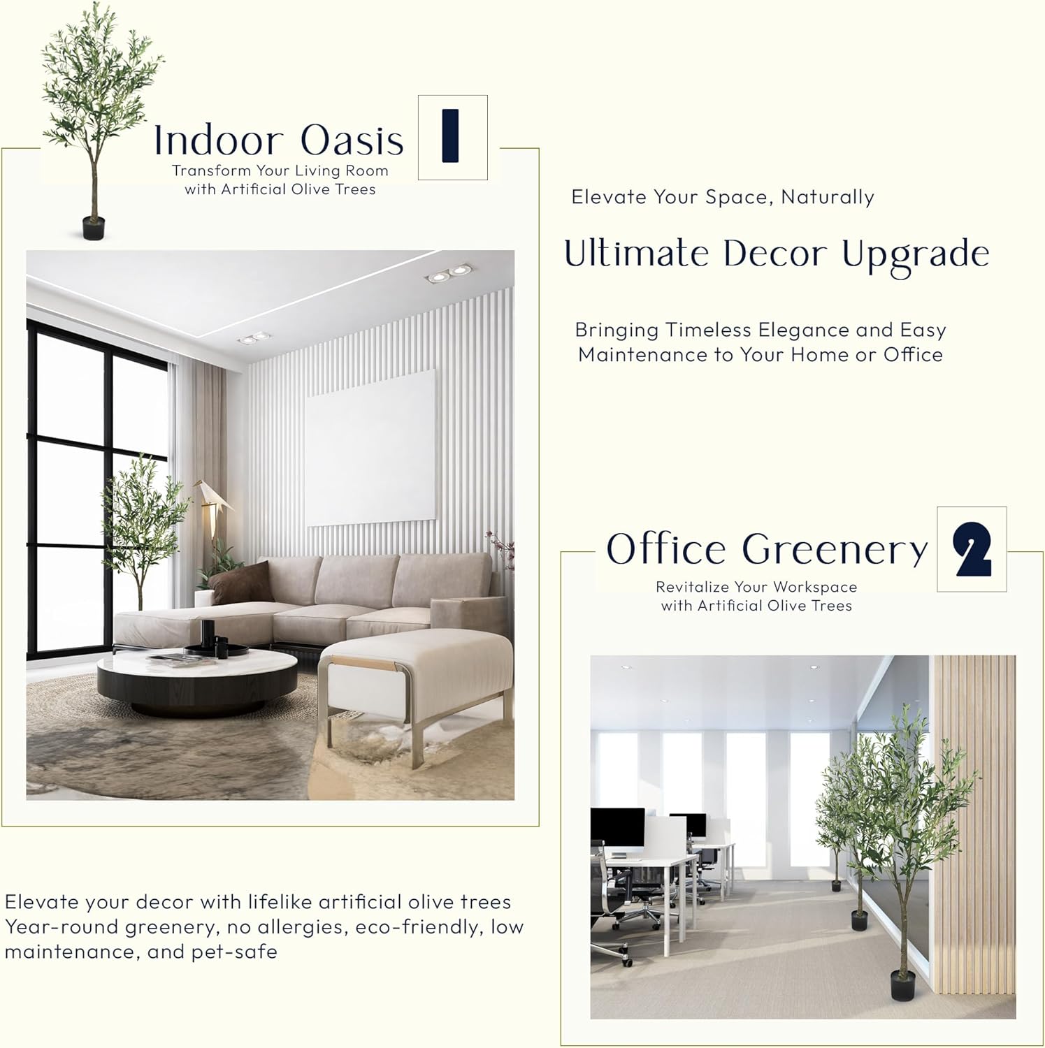 YATSKIA Árbol de olivo sintético de 5 pies  olivos artificiales para interiores, planta sintética, árboles de imitación para interiores, árbol falso