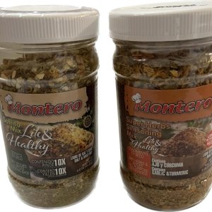 Montero Sofrito Mix 3.5oz y Montero Super Herbs Seasoning Mix 4oz (juego de 2) Montero Sofrito Mix 3.5oz y Montero Super Herbs Seasoning Mix 4oz (juego de 2)