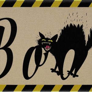 ASPMIZ Tapetes de Halloween para puerta de exterior, tapetes de área para gatos, antideslizantes, lavables, tapetes absorbentes para puerta ASPMIZ Tapetes de Halloween para puerta de exterior, tapetes de área para gatos, antideslizantes, lavables, tapetes absorbentes para puerta