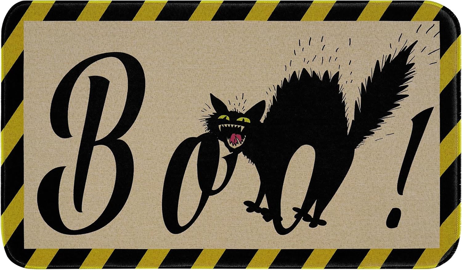 ASPMIZ Tapetes de Halloween para puerta de exterior, tapetes de área para gatos, antideslizantes, lavables, tapetes absorbentes para puerta