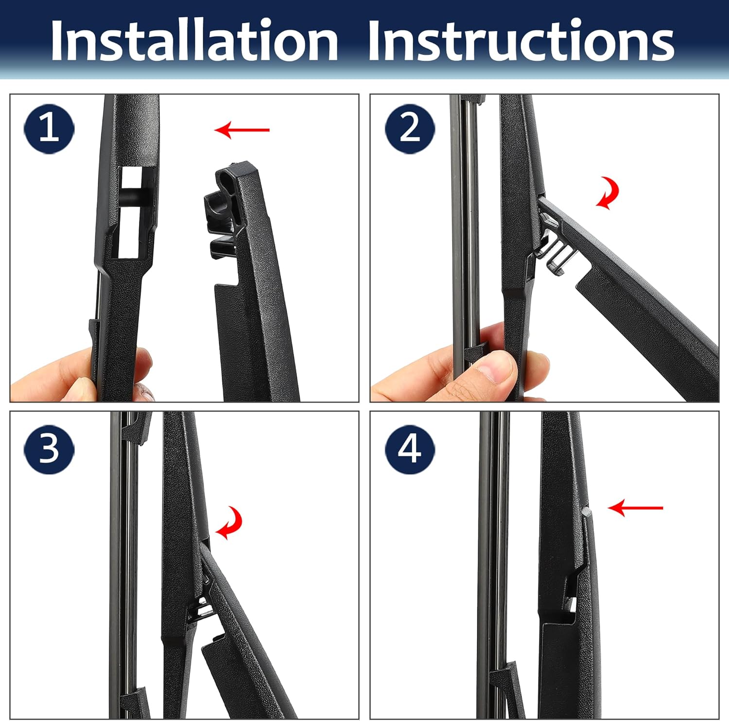 X AUTOHAUX Juego de brazos de limpiaparabrisas trasero para Mazda CX-5 2010-2015 para Mazda CX-7 2006-2012 para Mazda CX-9 2007-2023