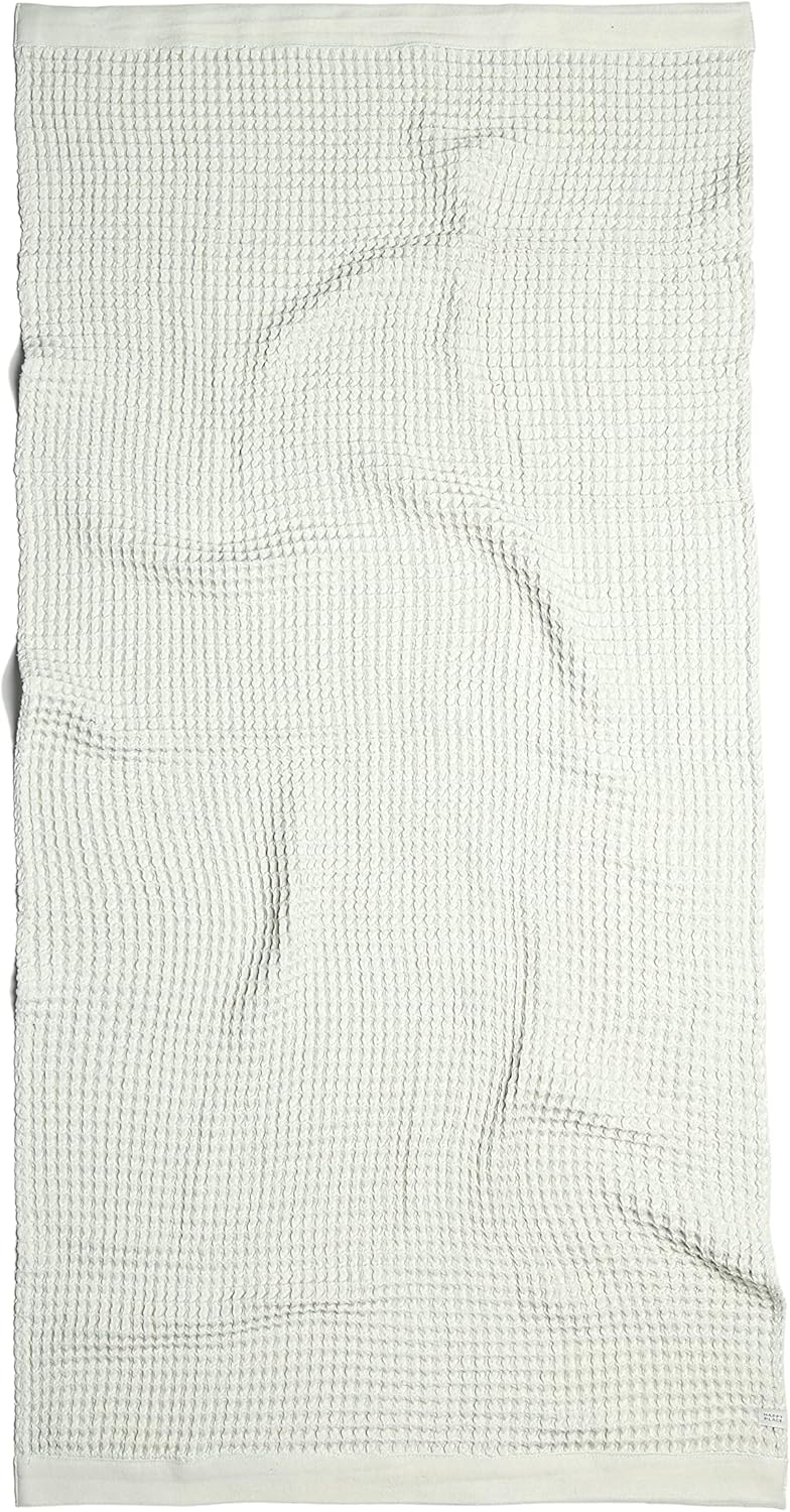 Happy Place Toallas de baño 100 % algodón orgánico, tejido gofre, de secado rápido y ultra absorbentes, toallas de baño ligeras de primera calidad