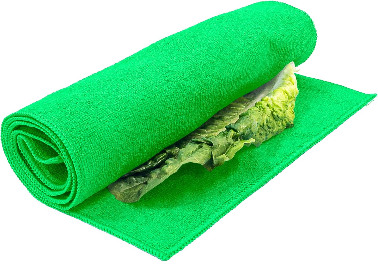 Eurow Toallas de microfibra con envoltura de lechuga, paños de secado de verduras ultra absorbentes, toallas de cocina reutilizables para verduras,