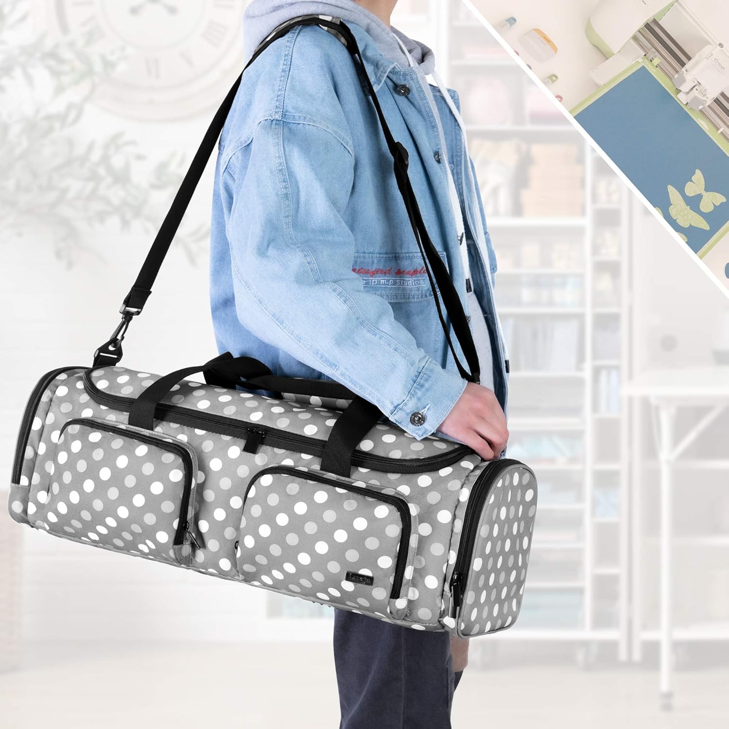 Luxja  Bolsa plegable compatible con Cricut Explore Air (Air2) y Maker
