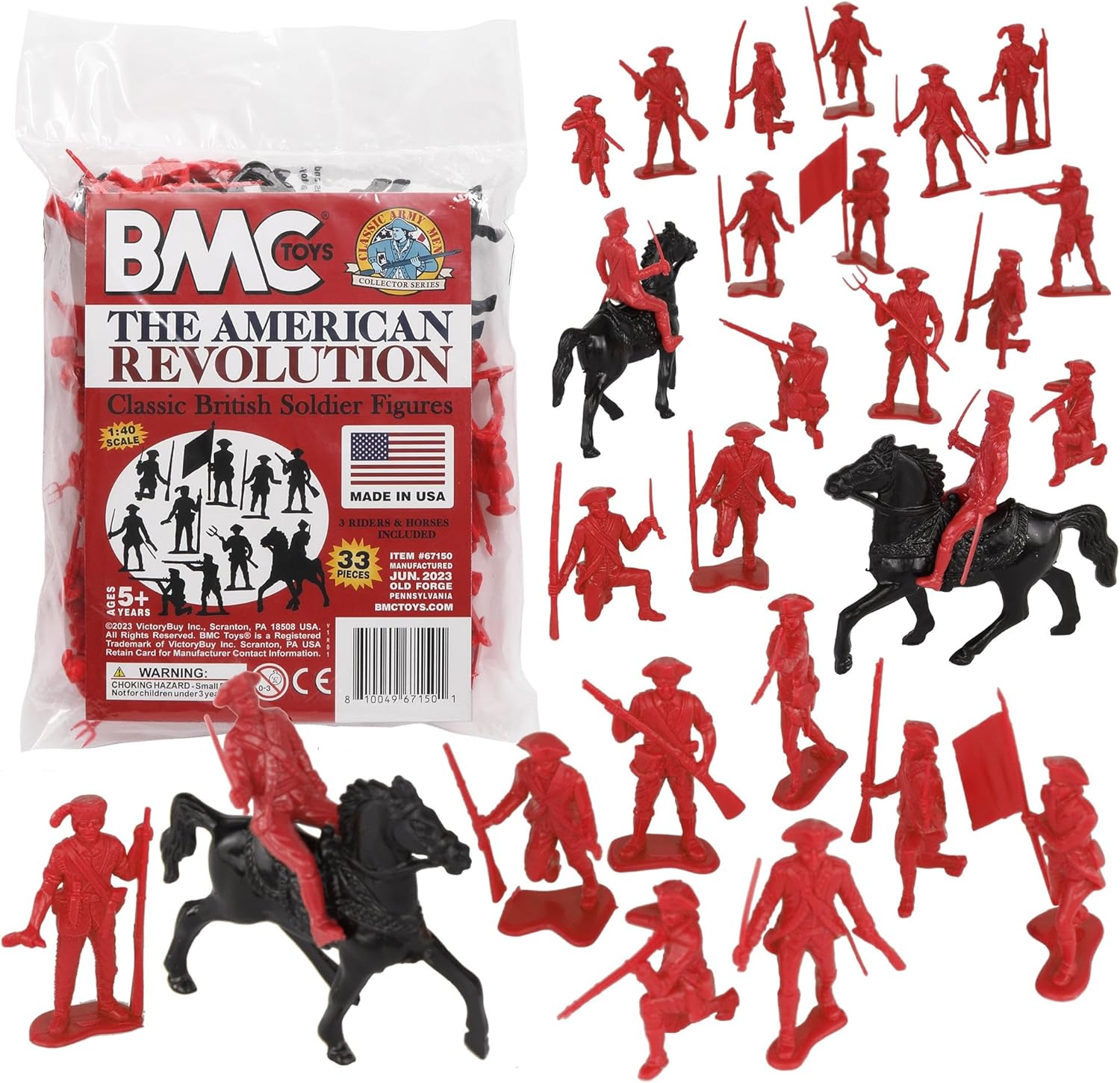 BMC Classic MPC Revolutionary War British Soldiers – Figuras de plástico para hombres del ejército