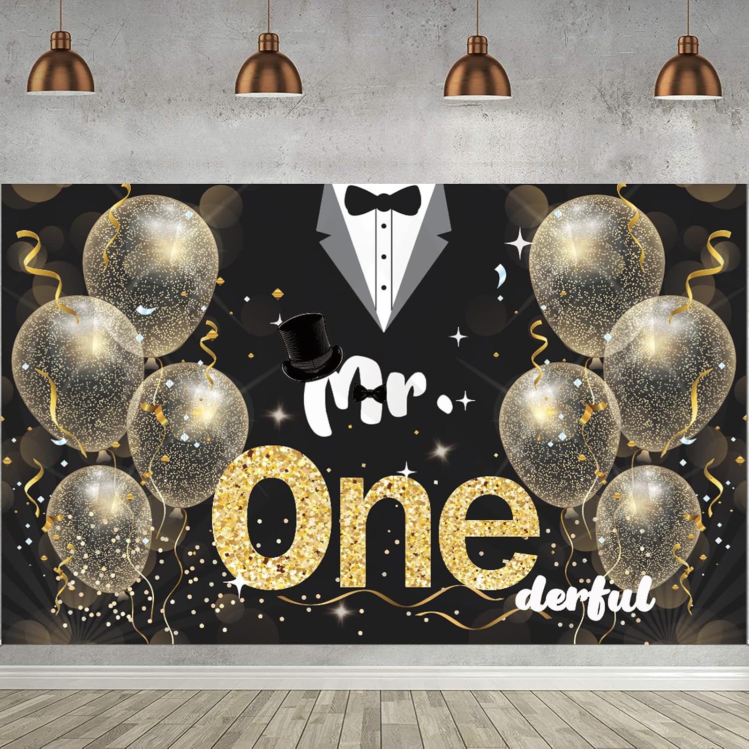 Decoración de fiesta de primer cumpleaños para niños, suministros de fiesta de Mr. Onederful, telón de fondo de primer cumpleaños, pancarta de