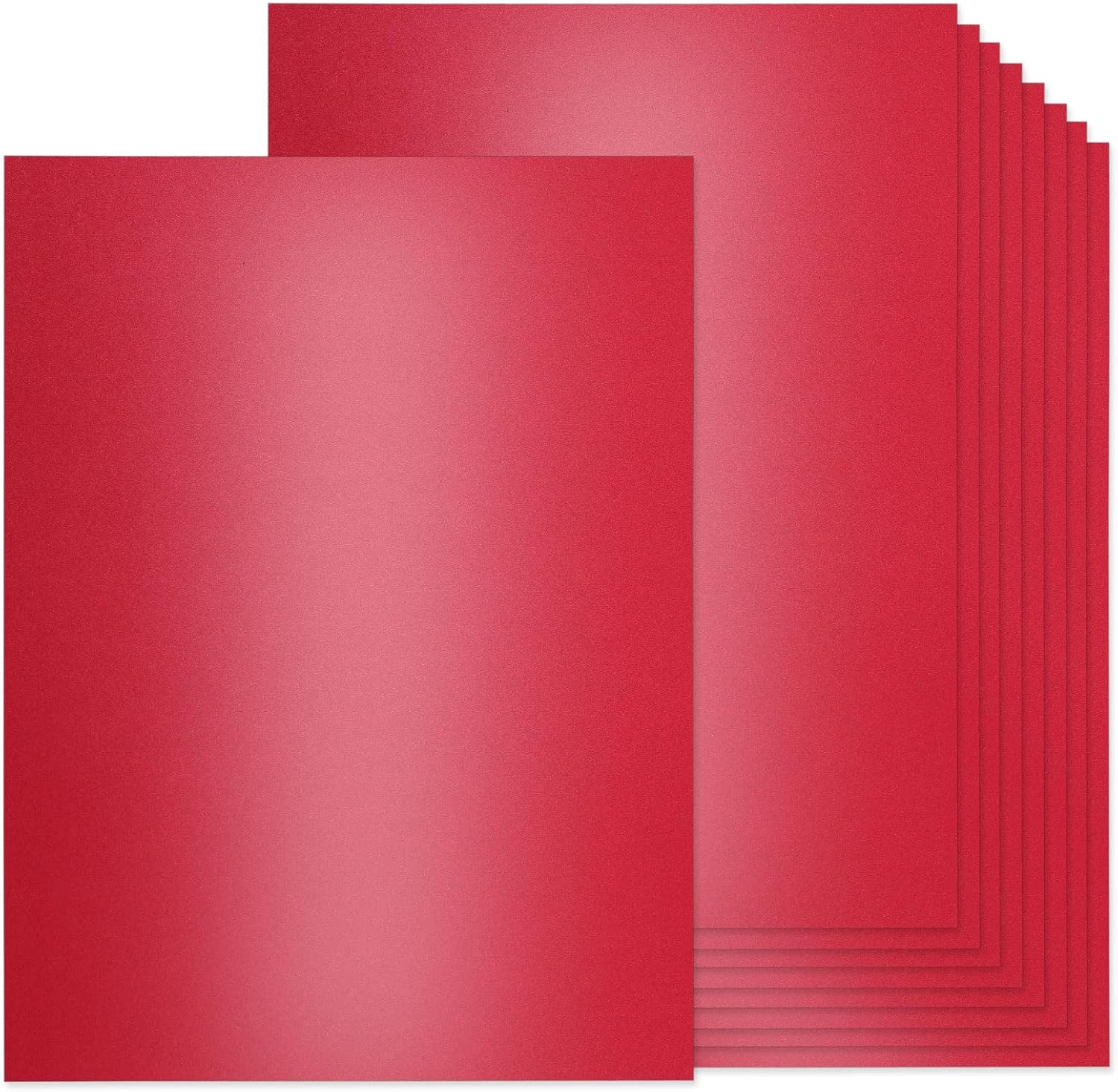 36 hojas de cartulina roja brillante, papel de cartulina metálica de 8.5 x 11 pulgadas, cubierta de 92 libras, papel perlado de doble cara para