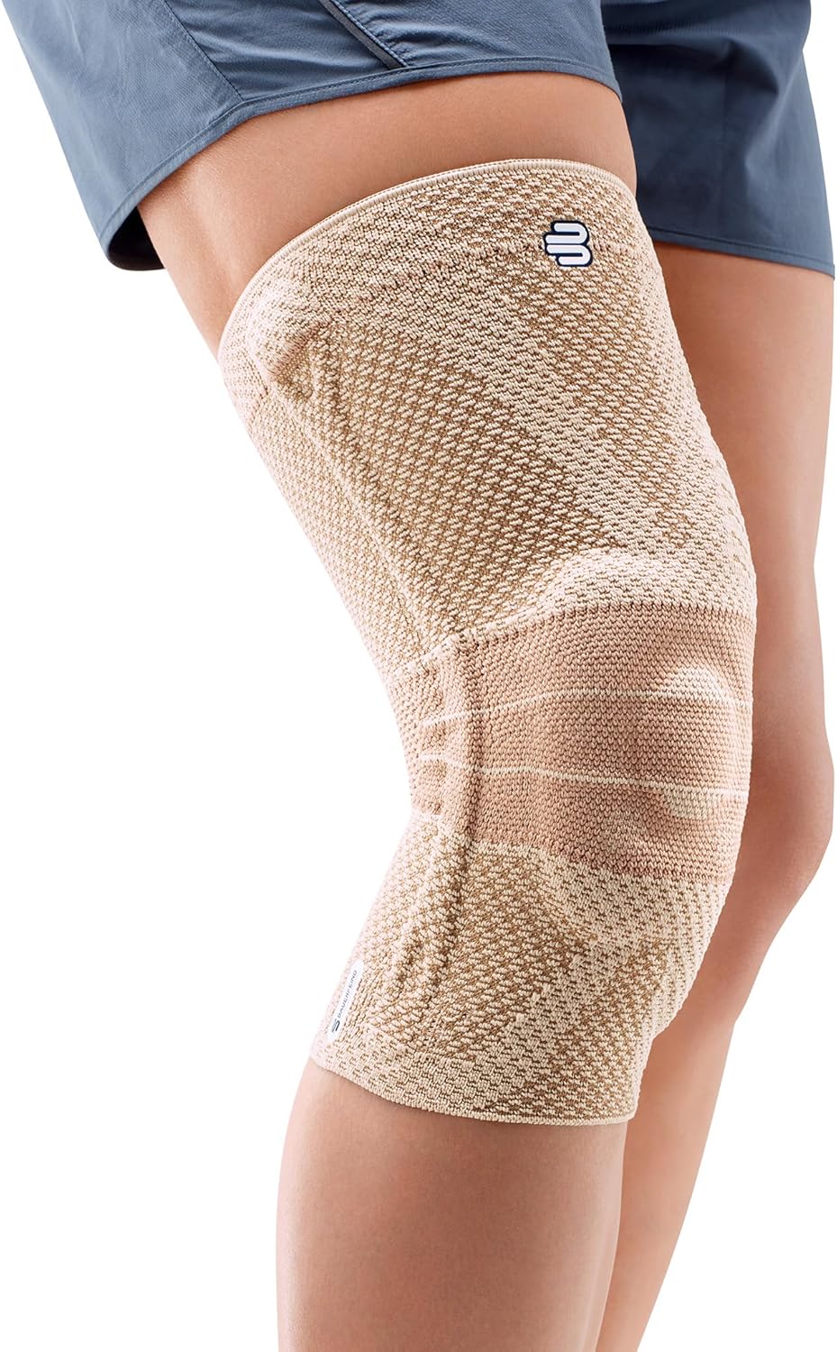 Bauerfeind GenuTrain – Rodillera derecha A3  Rodillera de compresión de punto transpirable para aliviar el dolor y la hinchazón de osteoartritis,