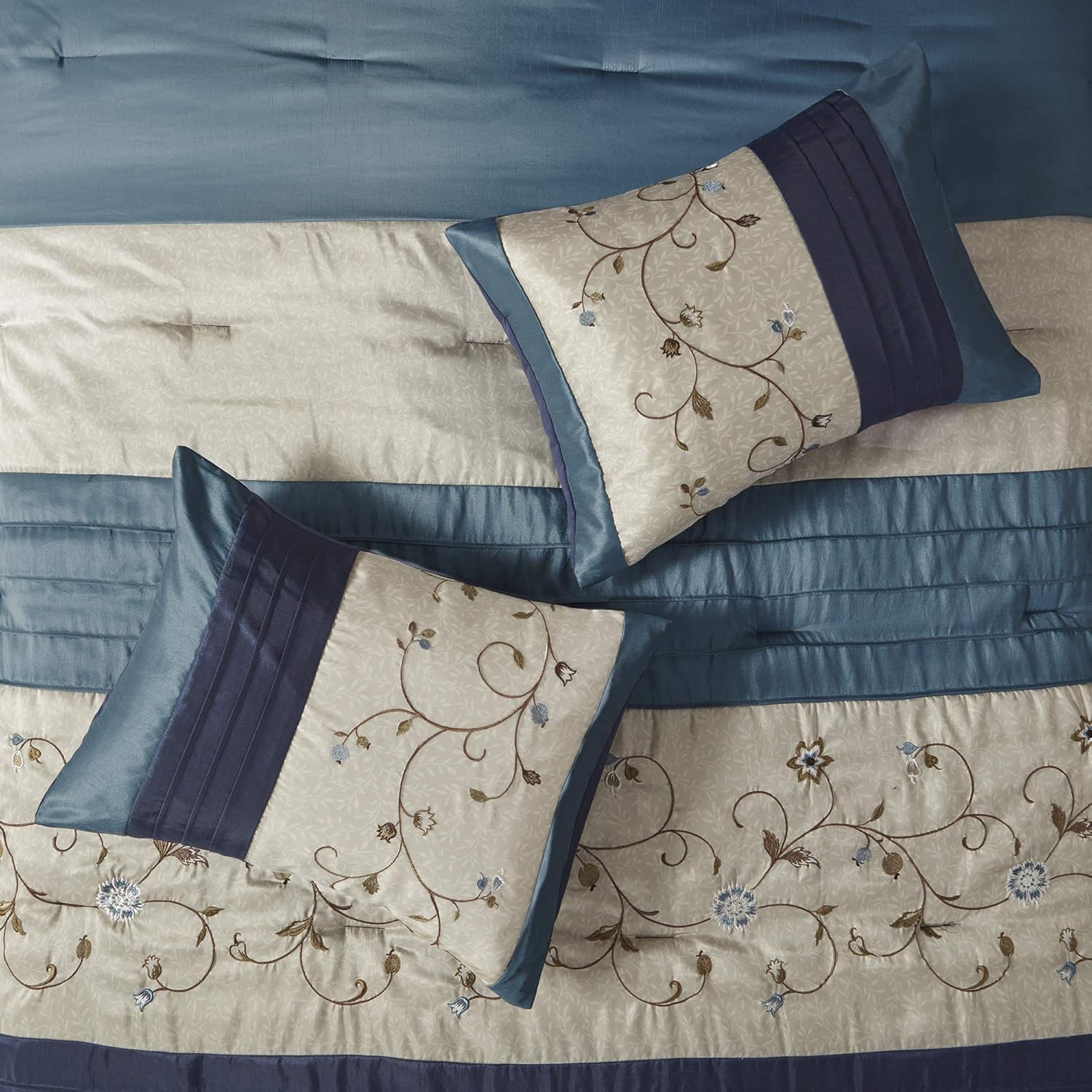 Juego Madison Park All Season, falda de cama a juego, almohadas decorativas