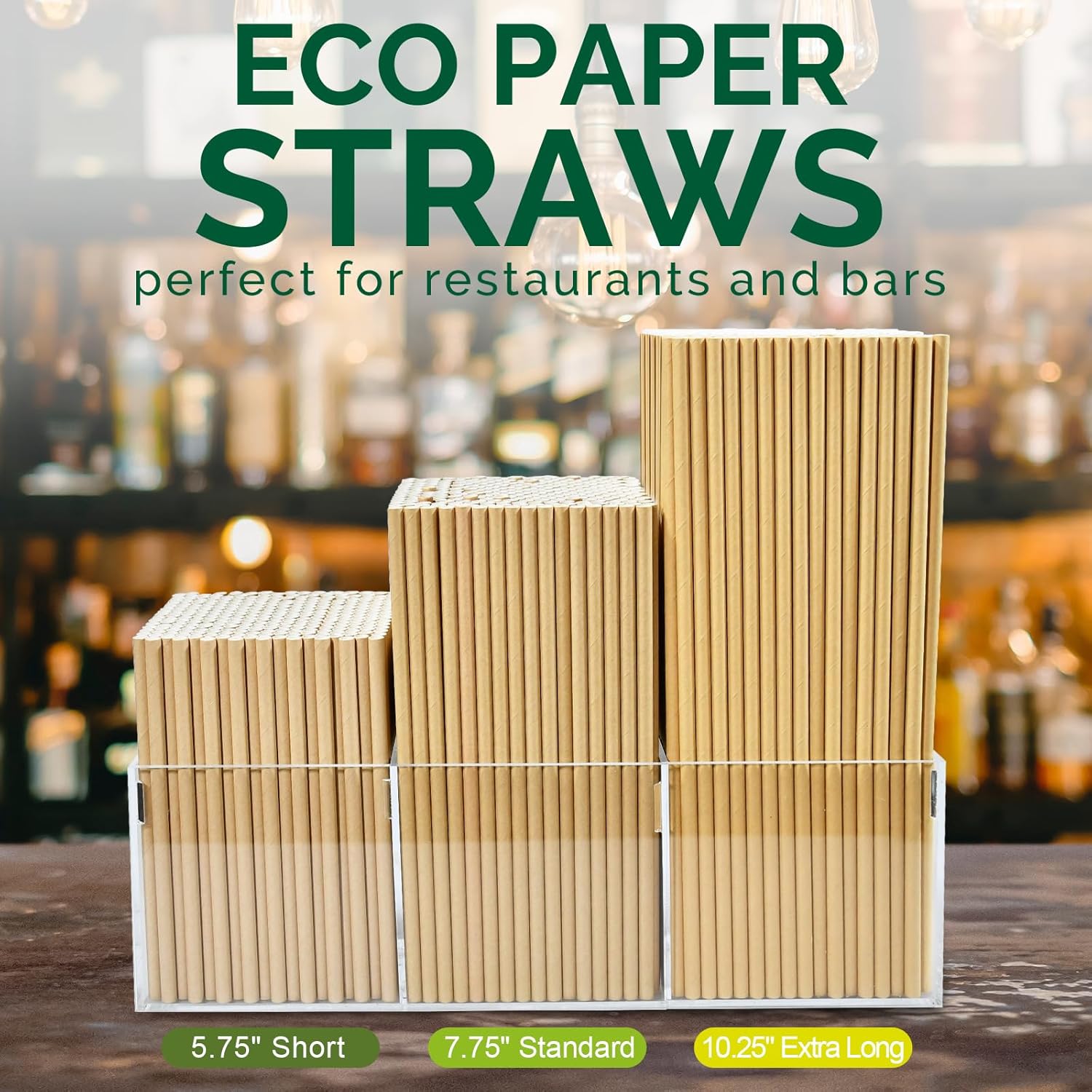 Pajitas de papel corto desechables de papel kraft marrón de 5.75 pulgadas y pajitas para agitar, para el hogar, bares y restaurantes
