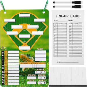 Juego de tablero magnético de béisbol con 100 hojas de alineación de tarjetas, 80 pestañas de alineación, 2 ganchos a presión, 2 marcadores de Juego de tablero magnético de béisbol con 100 hojas de alineación de tarjetas, 80 pestañas de alineación, 2 ganchos a presión, 2 marcadores de