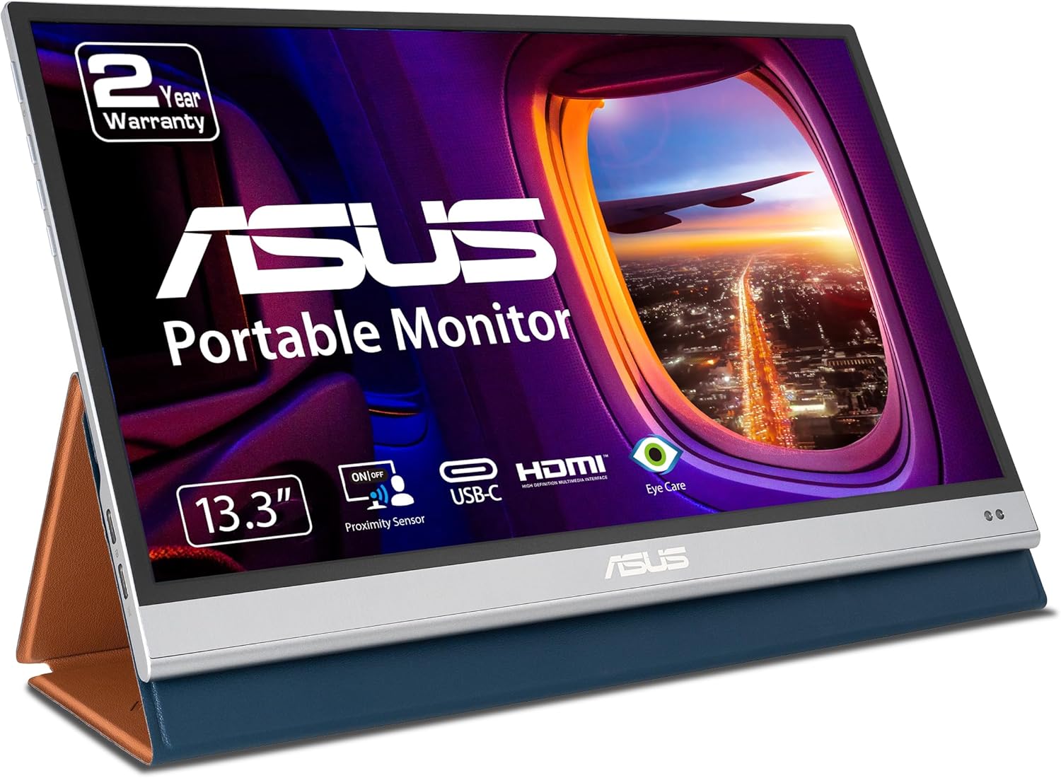ASUS ZenScreen OLED 13.3″ 1080P Monitor USB portátil (MQ13AH) – Full HD, 100% DCI-P3, 1ms, Delta E  2, HDR-10, cuidado de los ojos, USB tipo C, mini