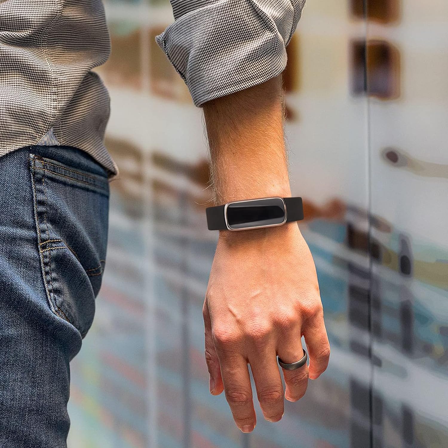 AK Correa deportiva compatible con bandas Fitbit Luxe para mujeres y hombres, correas deportivas de repuesto de silicona suave para Fitbit Luxe